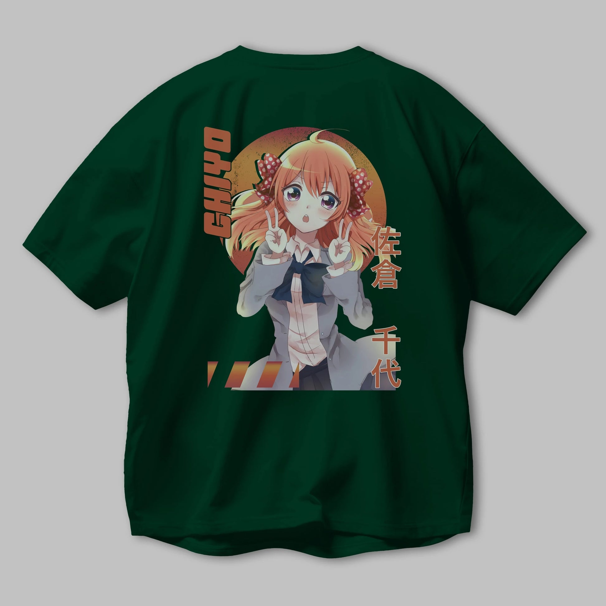 Chiyo Sakura 5 Anime Arka Baskılı Oversize t-shirt Erkek Kadın Unisex