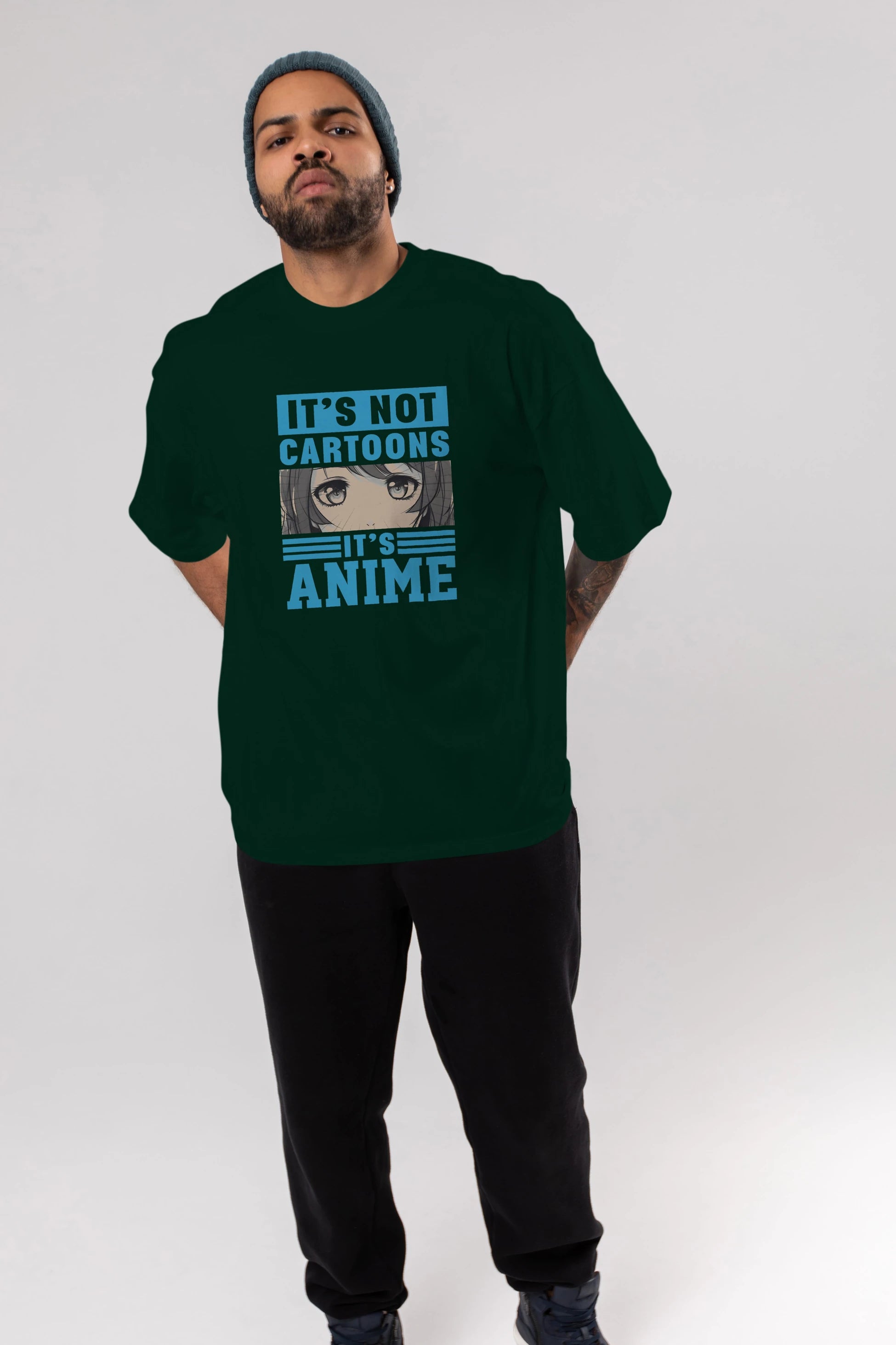 Its Anime Anime Ön Baskılı Oversize t-shirt Erkek Kadın Unisex