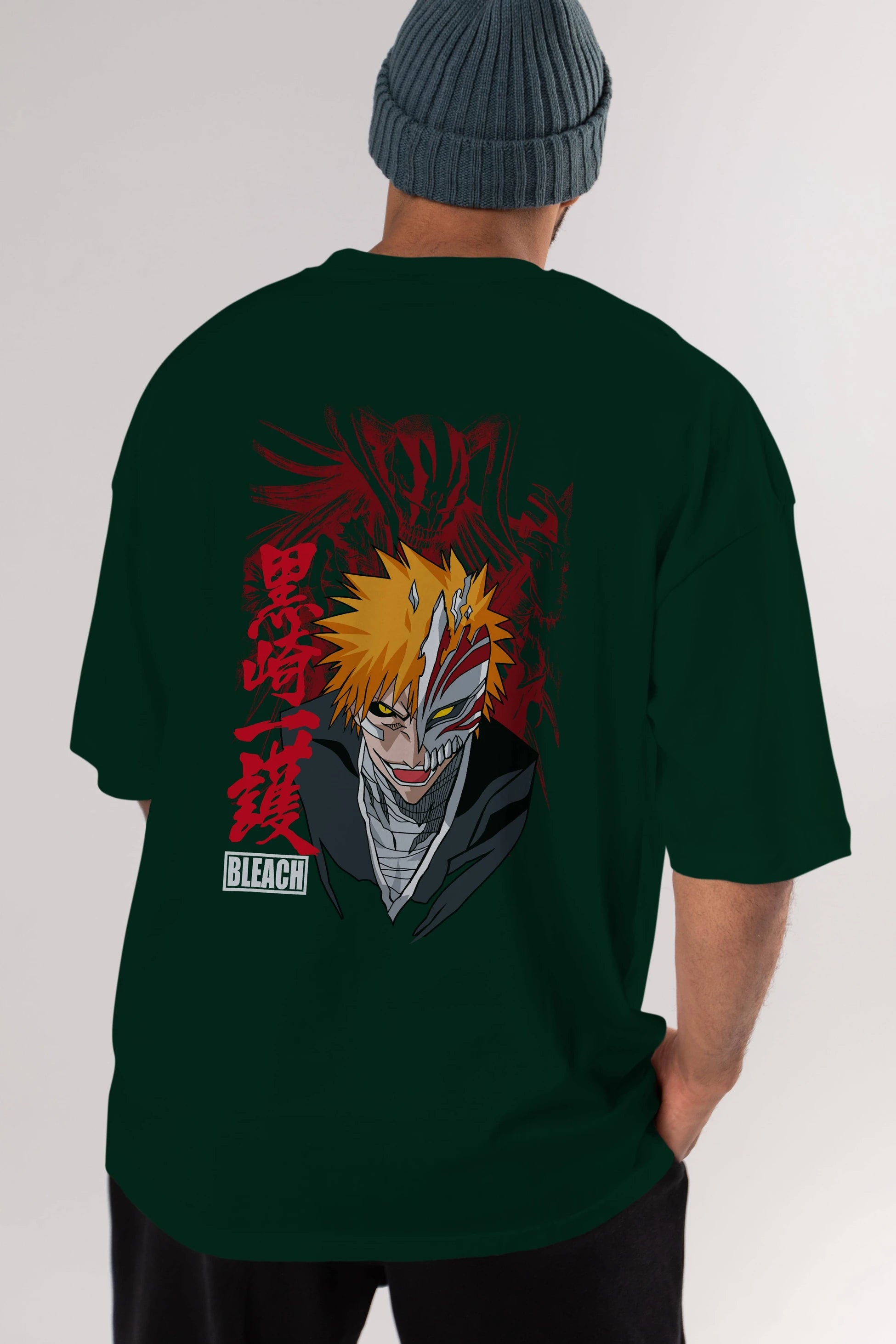 ICHIGO KUROSAKI VIZARD Anime Arka Baskılı Oversize t-shirt Erkek Kadın Unisex