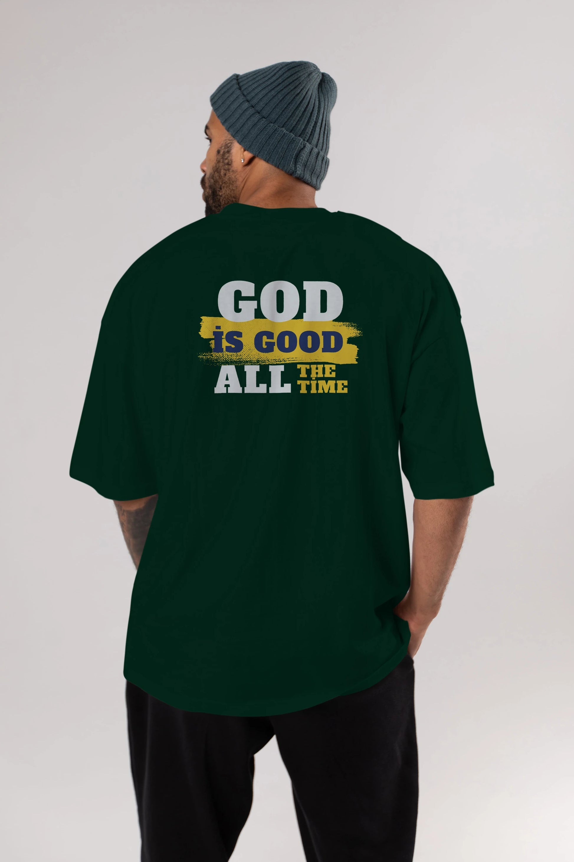 God is Good Yazılı Arka Baskılı Oversize t-shirt Erkek Kadın Unisex