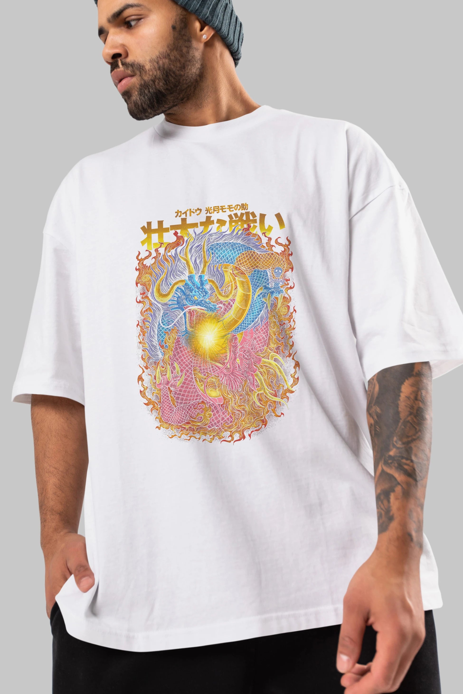 ONE PIECE (4) Anime Ön Baskılı Oversize t-shirt %100 pamuk Erkek Kadın Unisex