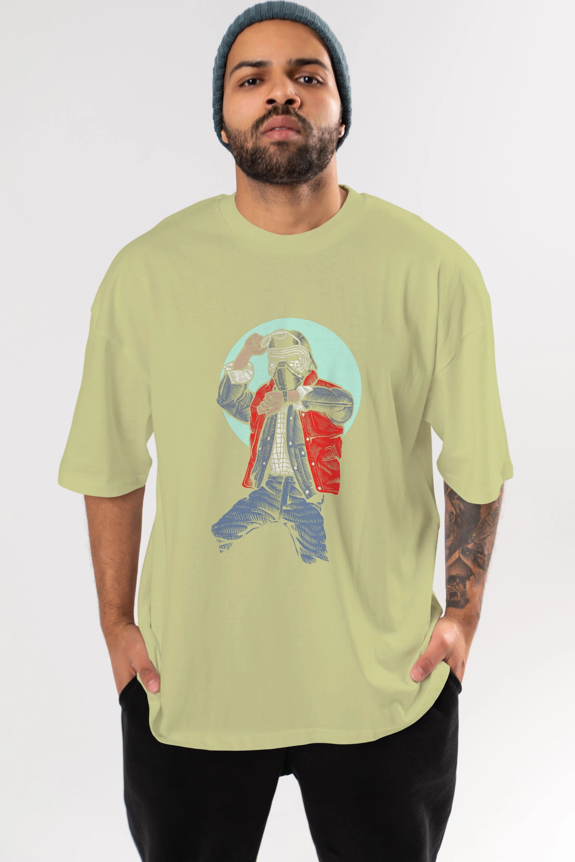 Kylo Mcfly Ön Baskılı Oversize t-shirt Erkek Kadın Unisex %100 Pamuk tişort