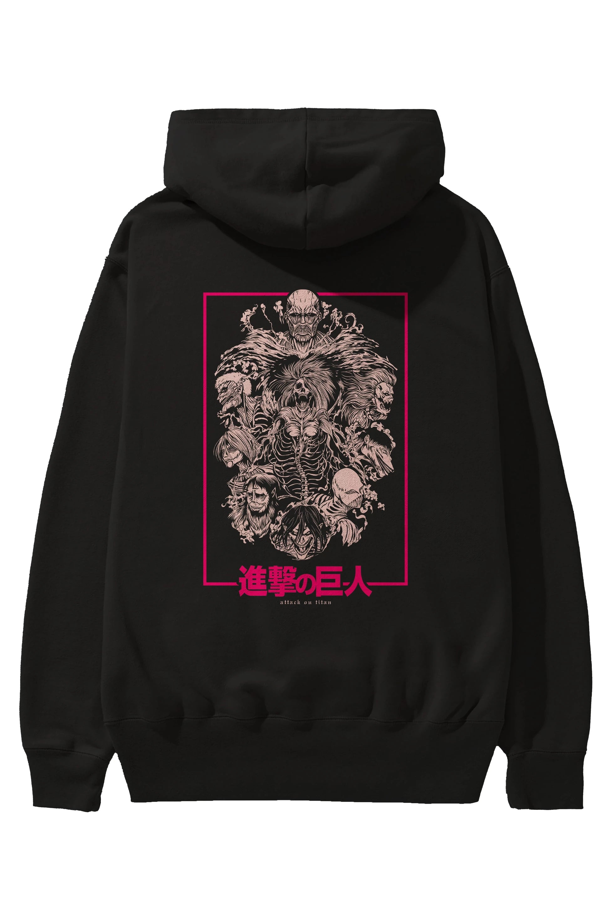 ATTACK ON TITANS Anime Arka Baskılı Hoodie Oversize Kapüşonlu Sweatshirt Erkek Kadın Unisex