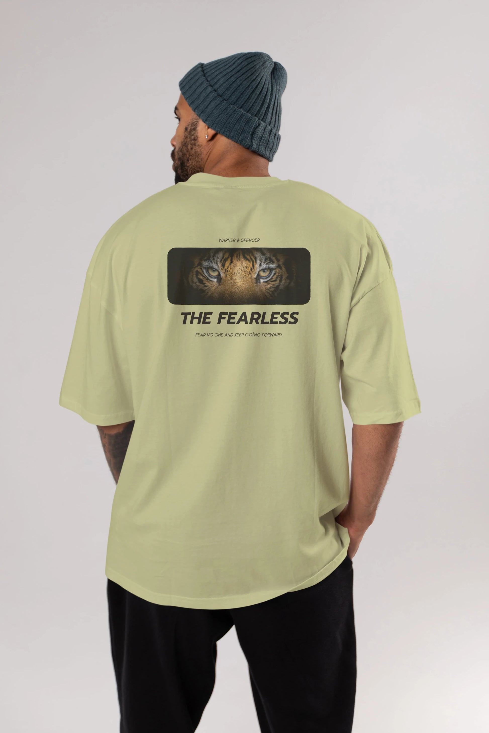 The Fearless Yazılı Arka Baskılı Oversize t-shirt Erkek Kadın Unisex