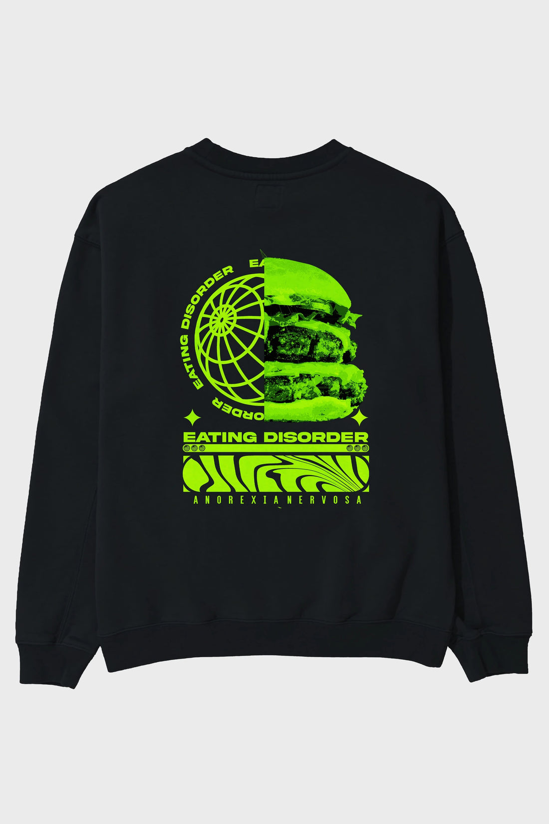 Eating Disorder Arka Baskılı Oversize Sweatshirt Erkek Kadın Unisex