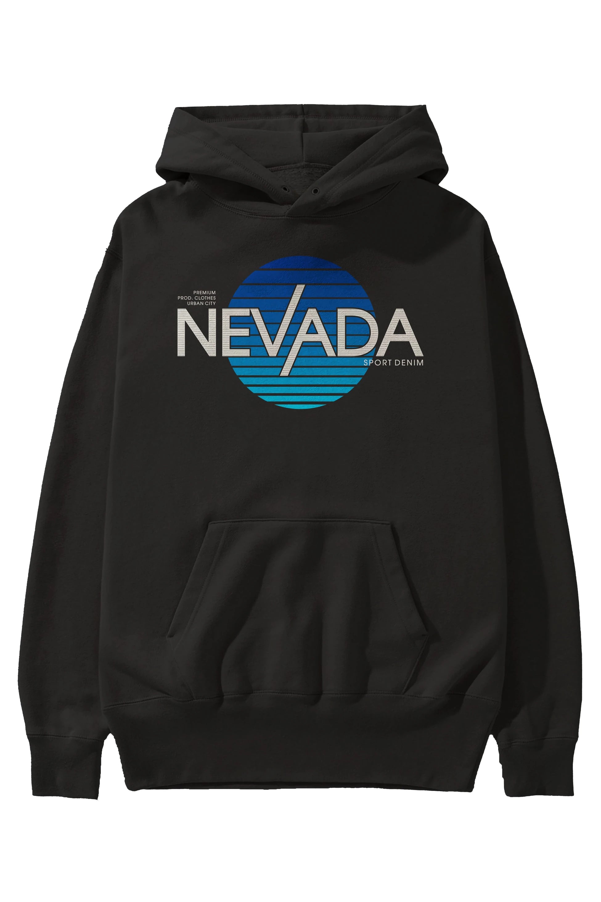 Nevada Ön Baskılı Oversize Hoodie Kapüşonlu Sweatshirt Erkek Kadın Unisex
