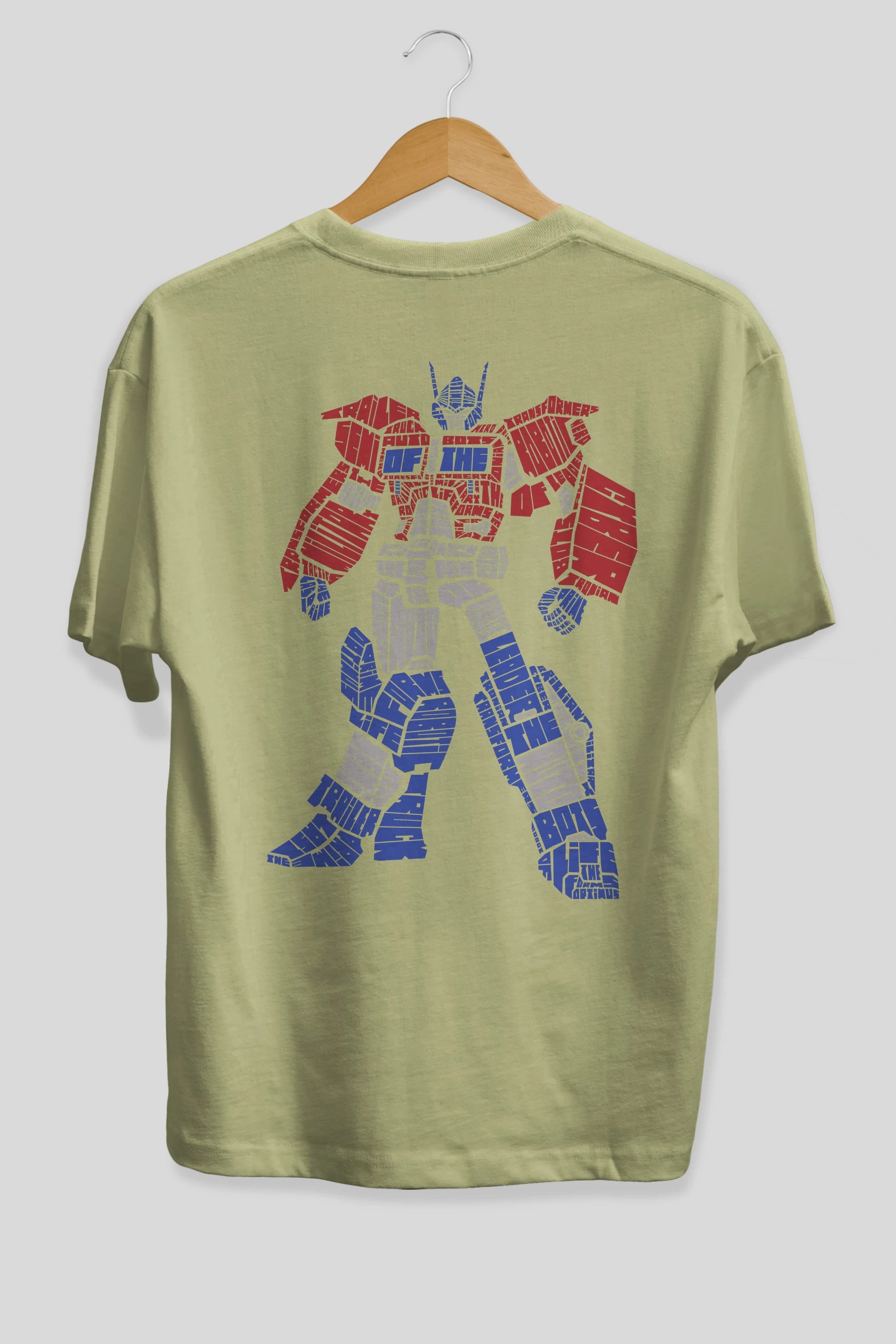 Optimus Prime Arka Baskılı Oversize t-shirt %100 pamuk Erkek Kadın Unisex