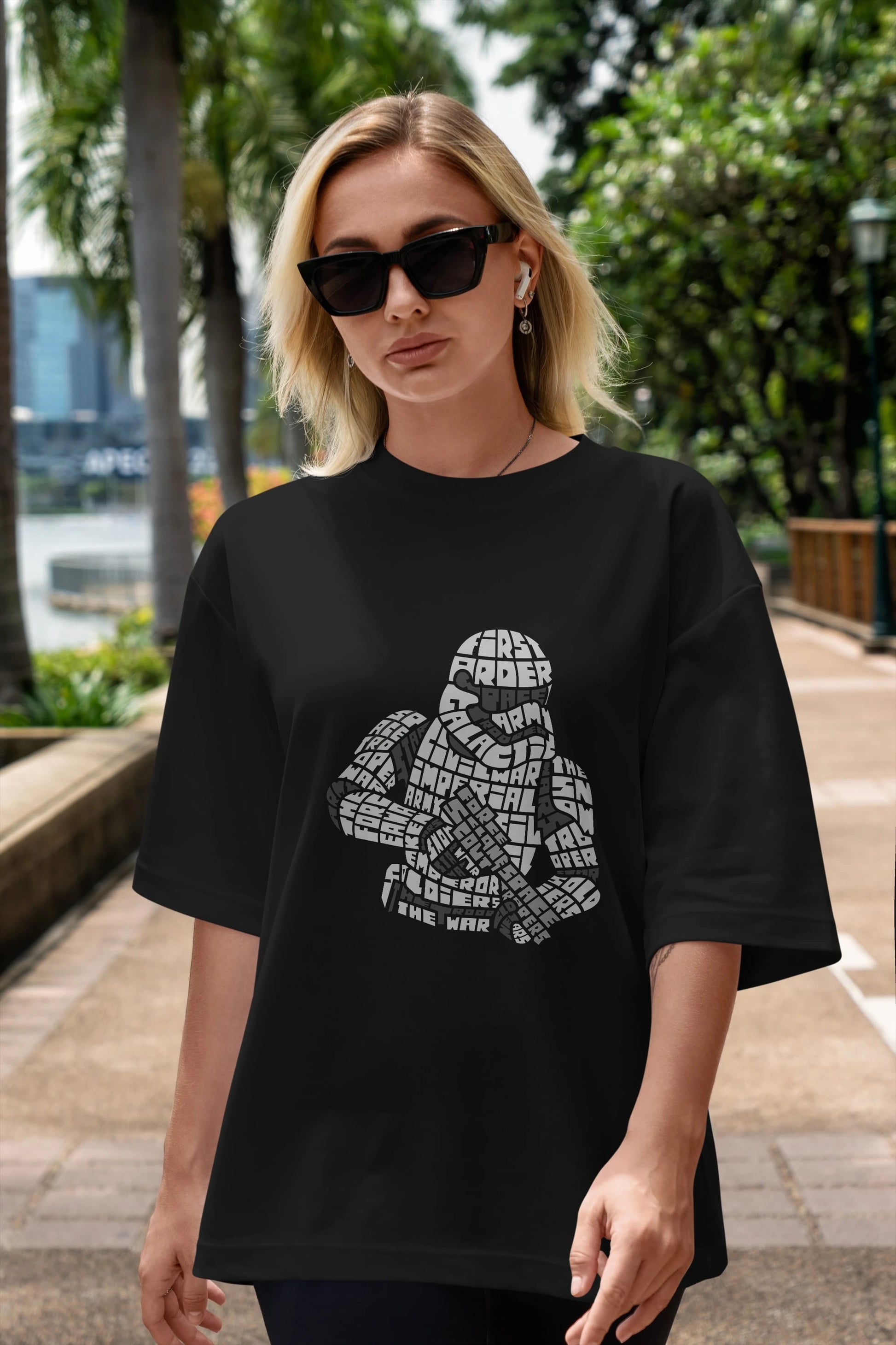 First Order Ön Baskılı Oversize t-shirt %100 pamuk Erkek Kadın Unisex