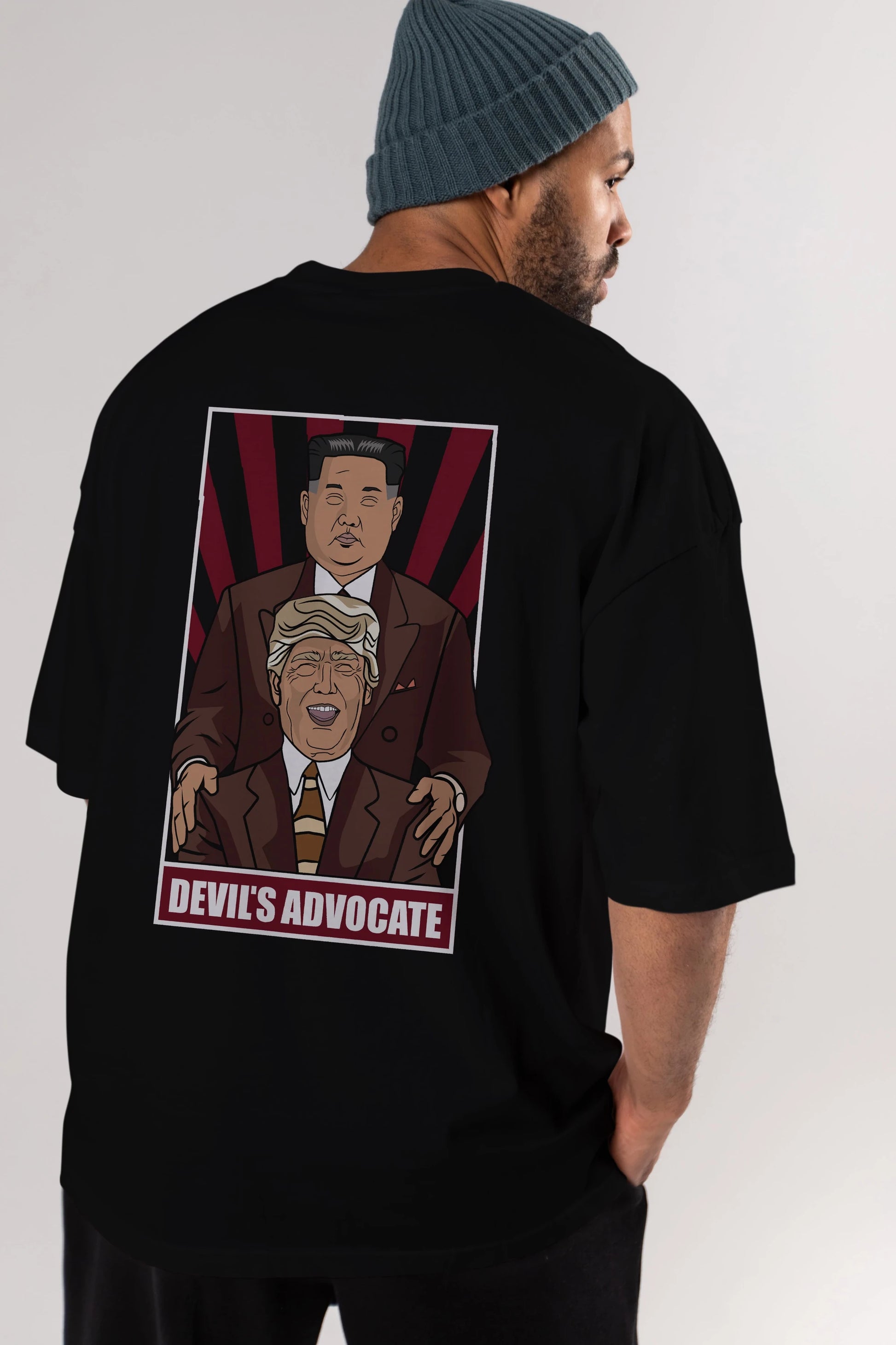 Devil_s Advocate Arka Baskılı Oversize t-shirt Erkek Kadın Unisex %100 Pamuk tişort