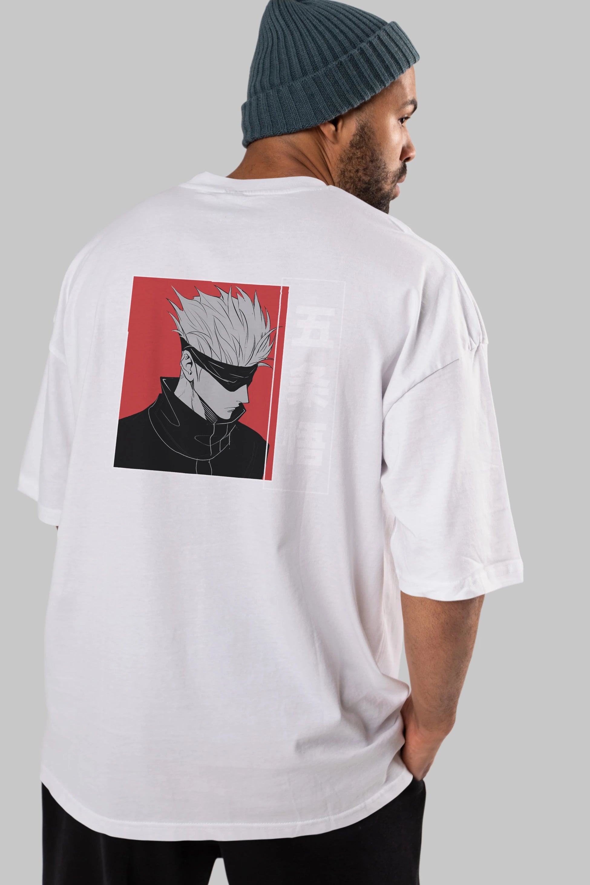 JUJUTSU KAISEN 2 Anime Arka Baskılı Oversize t-shirt Erkek Kadın Unisex