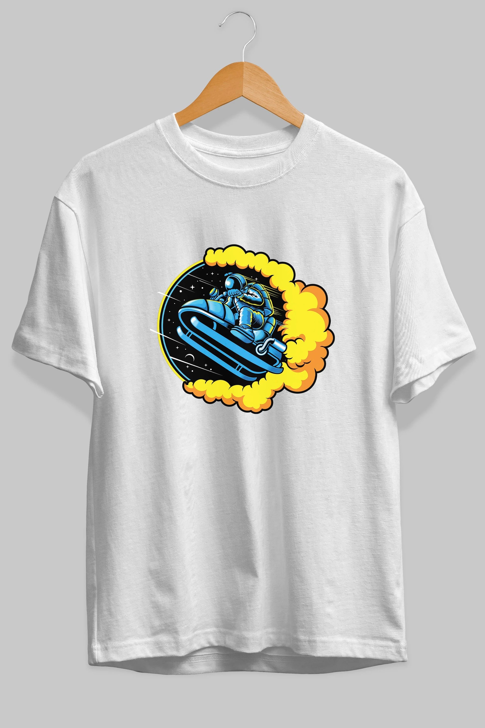 Astrojump with Snowmobile Ön Baskılı Oversize t-shirt Erkek Kadın Unisex