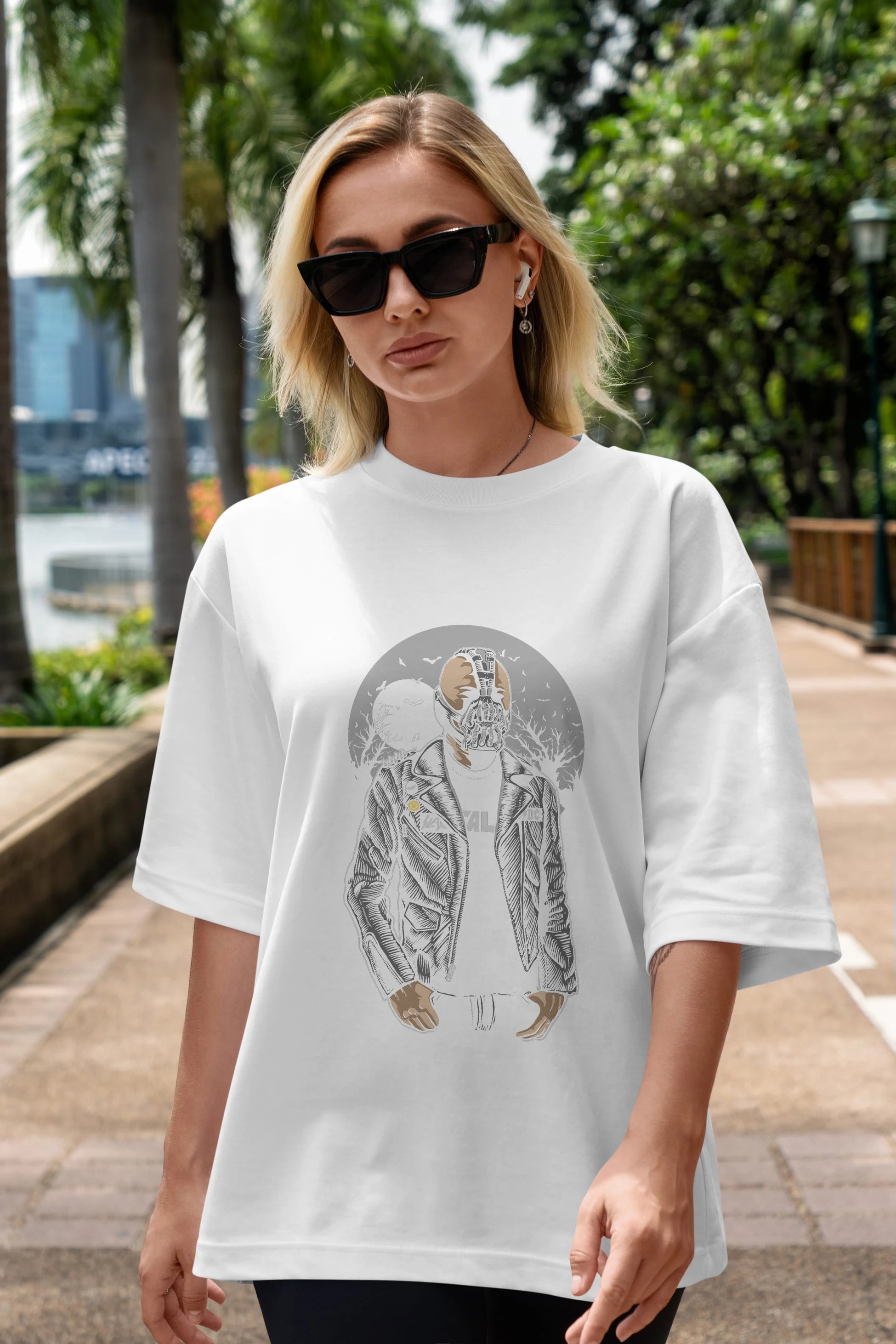 Bane Ön Baskılı Oversize t-shirt Erkek Kadın Unisex %100 Pamuk tişort