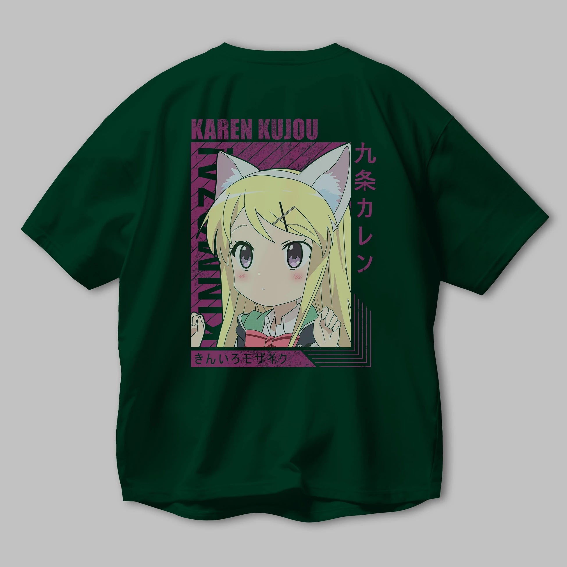 Karen Kujou 4 Anime Arka Baskılı Oversize t-shirt Erkek Kadın Unisex