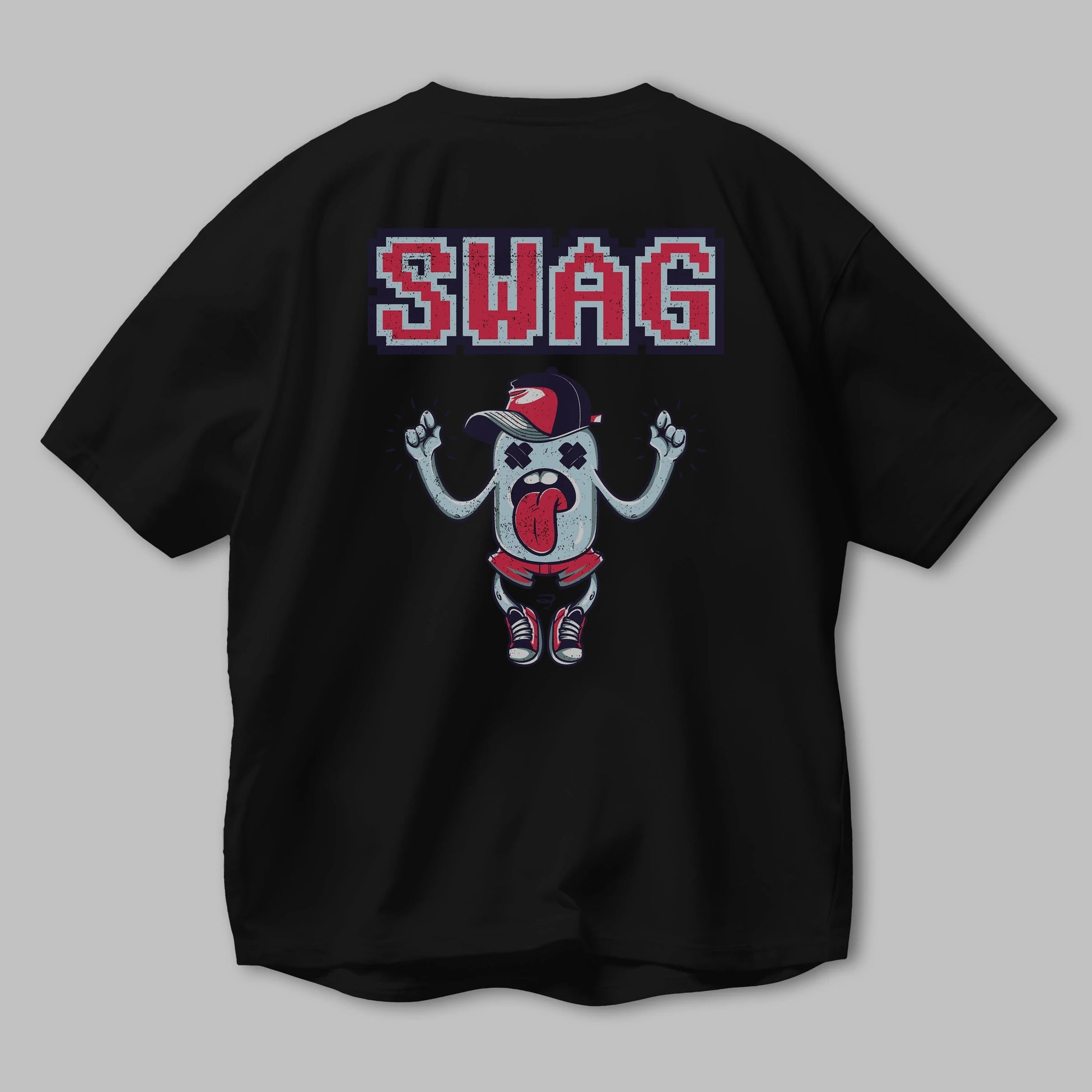 Swag Arka Baskılı Oversize t-shirt Erkek Kadın Unisex