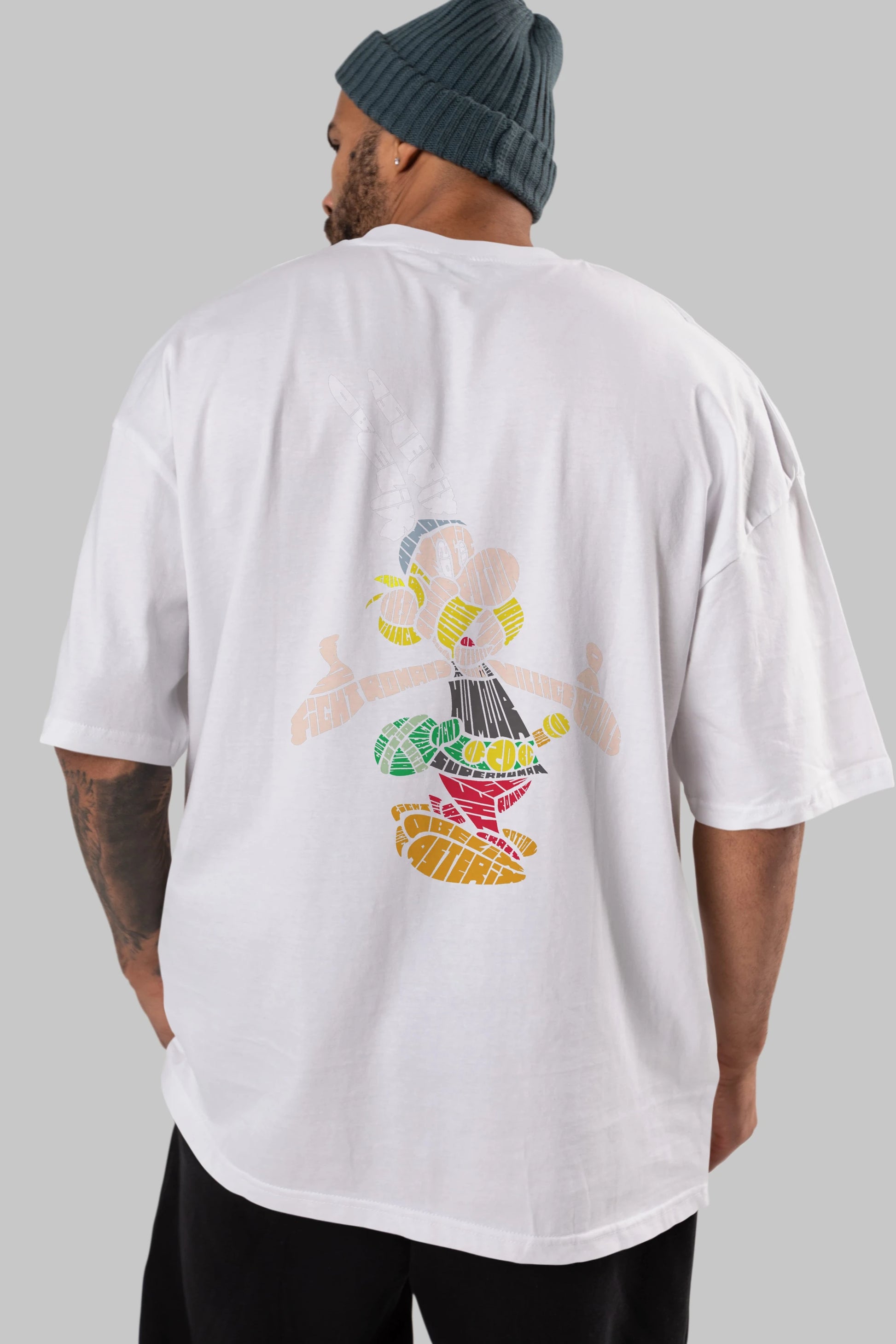 Asterix Arka Baskılı Oversize t-shirt %100 pamuk Erkek Kadın Unisex
