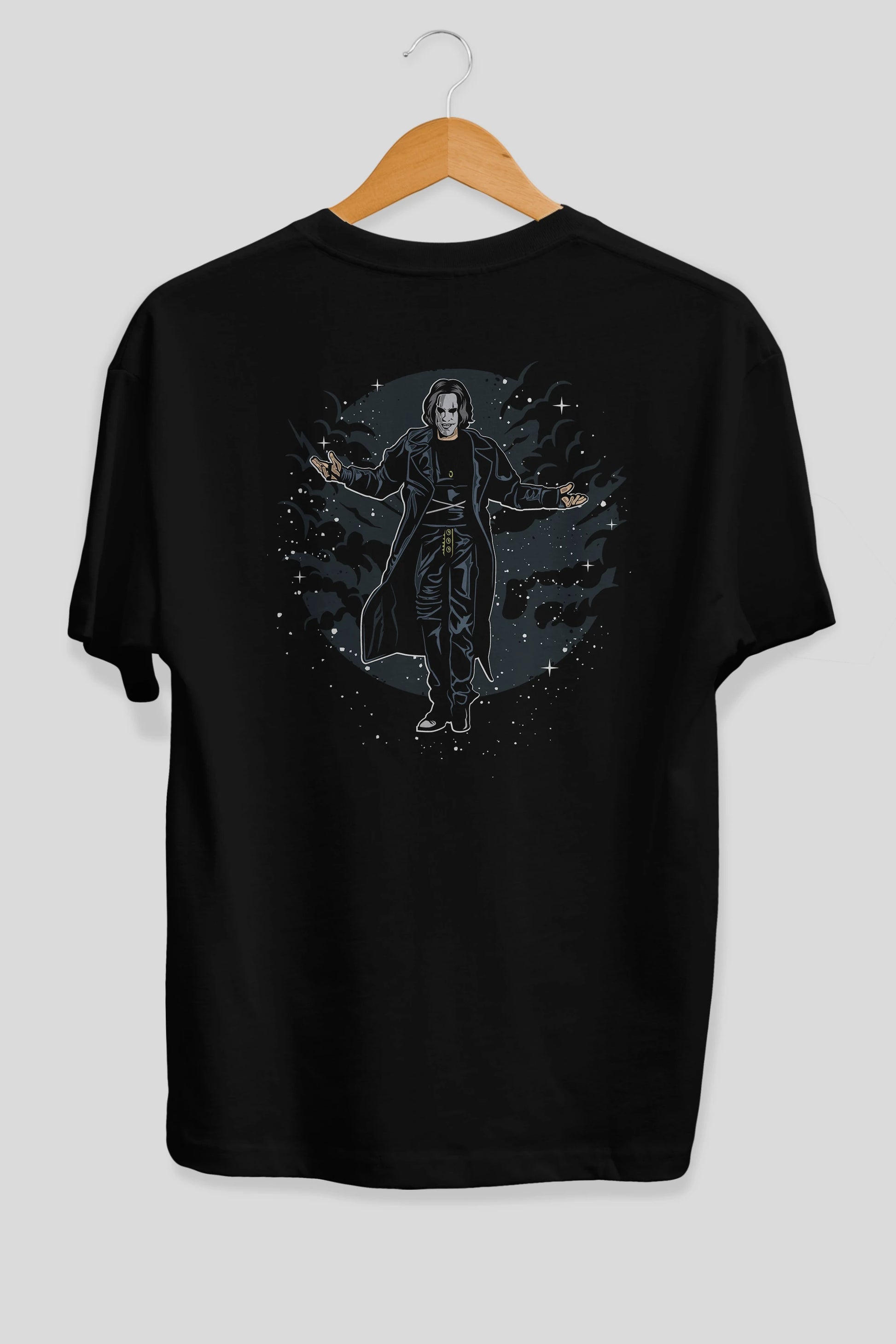 The Crow Arka Baskılı Oversize t-shirt Erkek Kadın Unisex %100 Pamuk