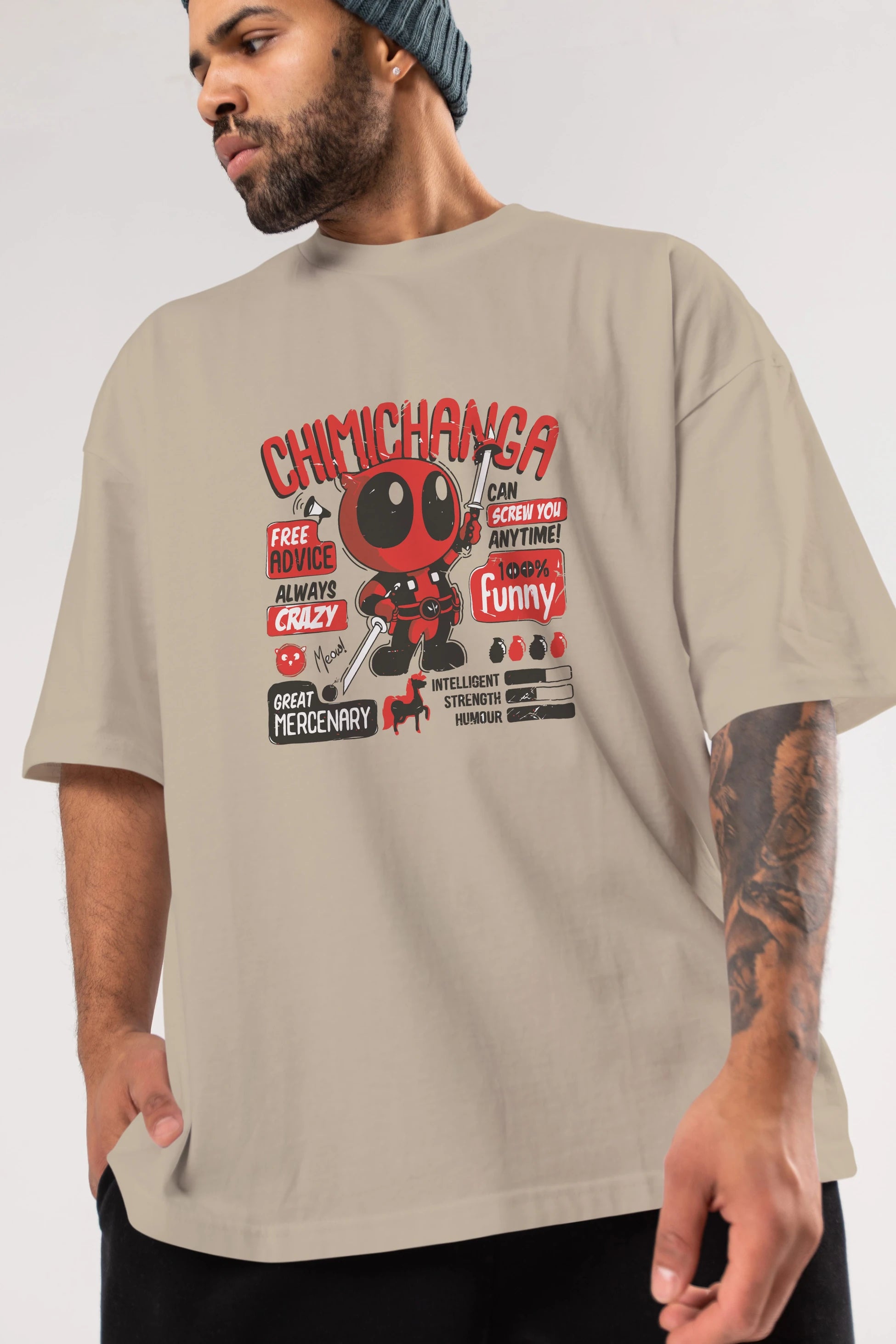 Deadpool (9) Ön Baskılı Oversize t-shirt Erkek Kadın Unisex %100 Pamuk Bisiklet Yaka tişort