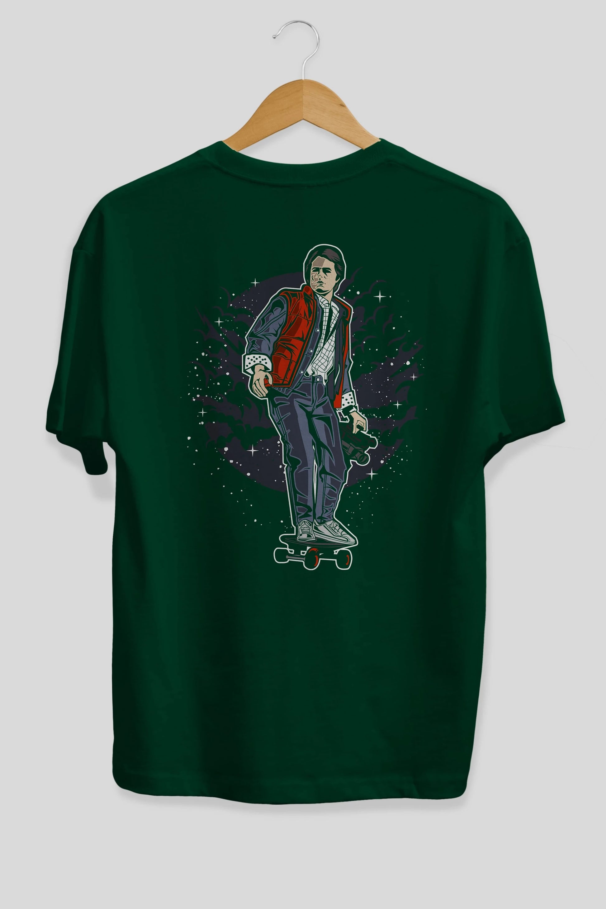 MARTY Arka Baskılı Oversize t-shirt Erkek Kadın Unisex %100 Pamuk
