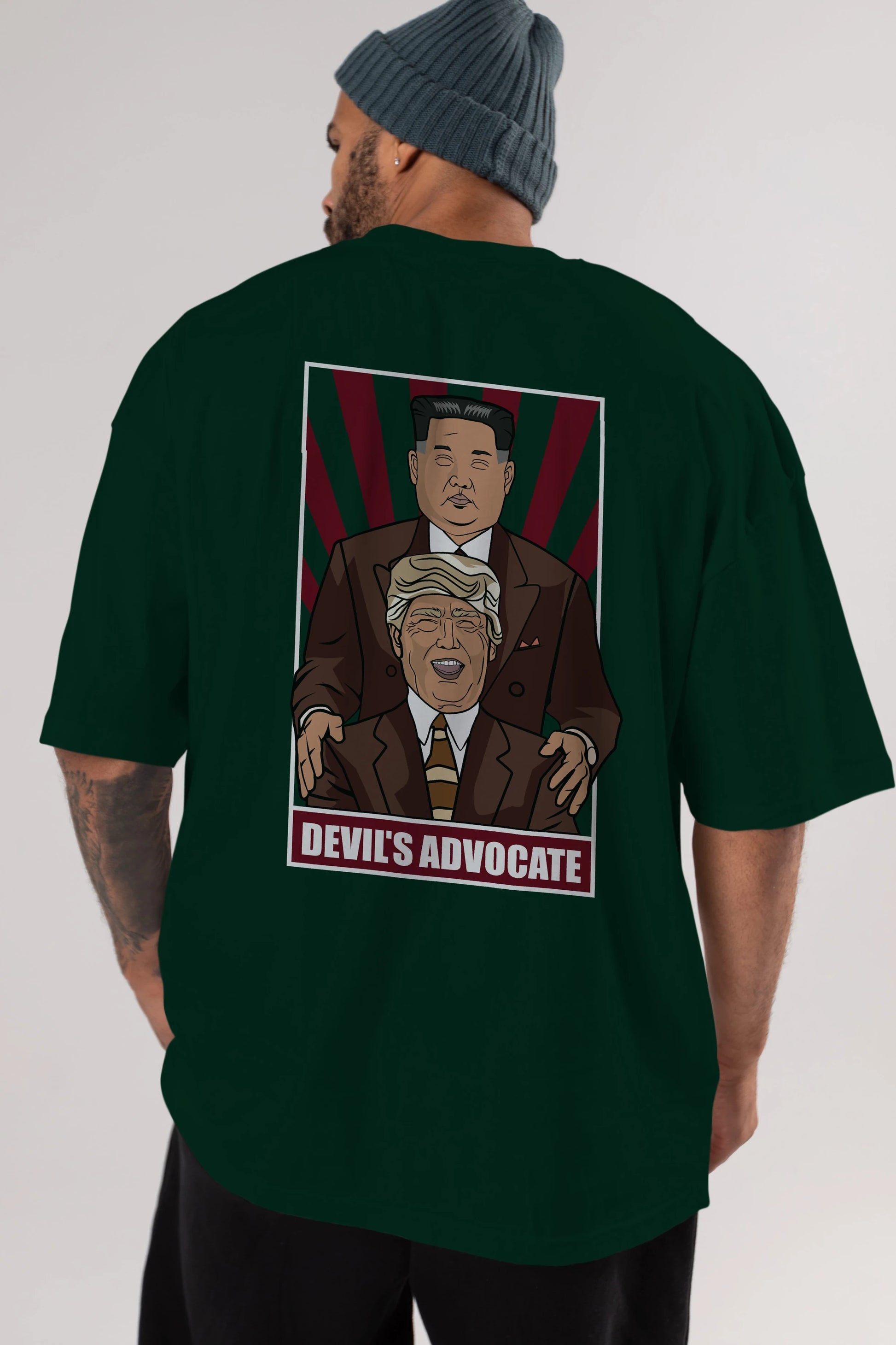 Devil_s Advocate Arka Baskılı Oversize t-shirt Erkek Kadın Unisex %100 Pamuk tişort
