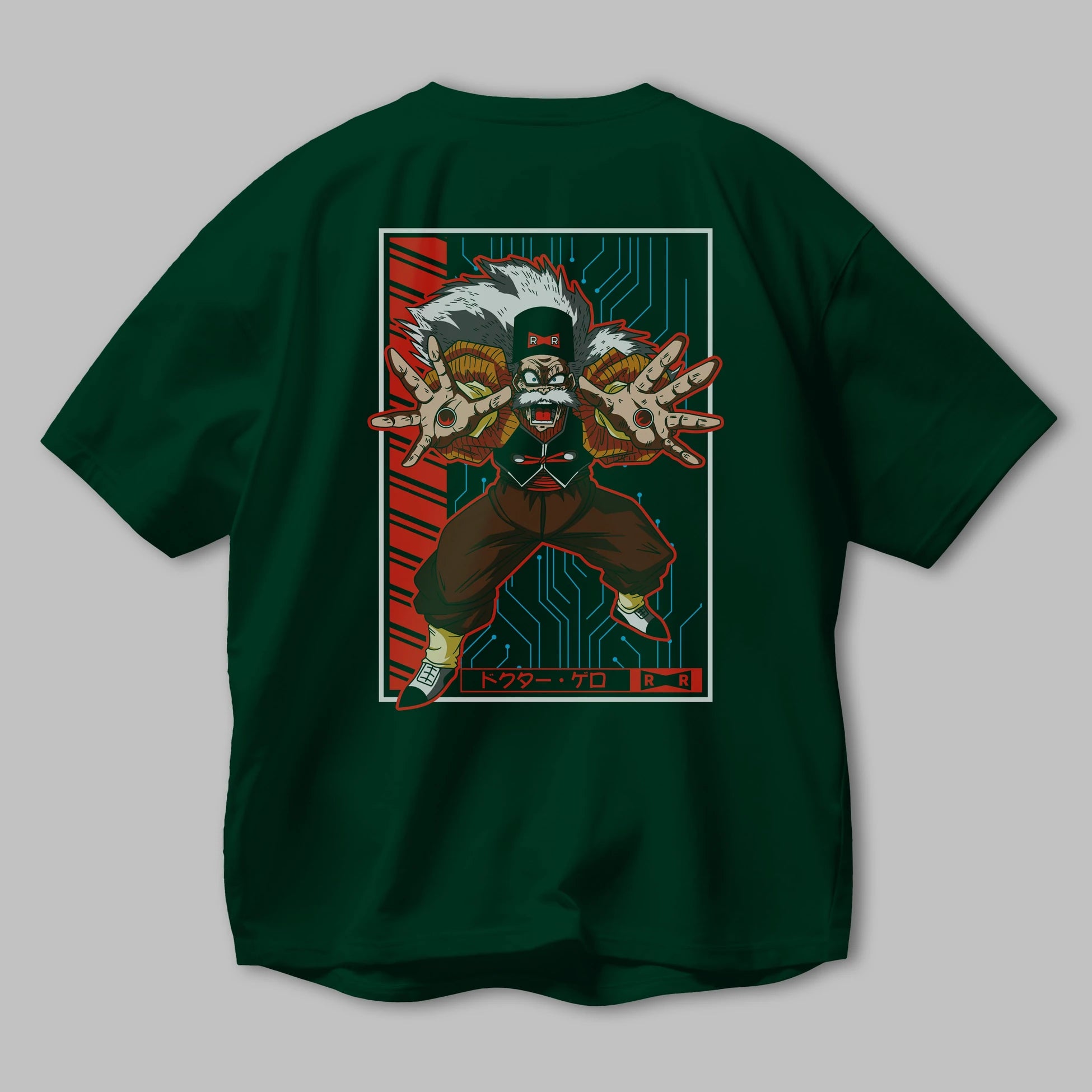 DragonBall DrMakigero Anime Arka Baskılı Oversize t-shirt Erkek Kadın Unisex