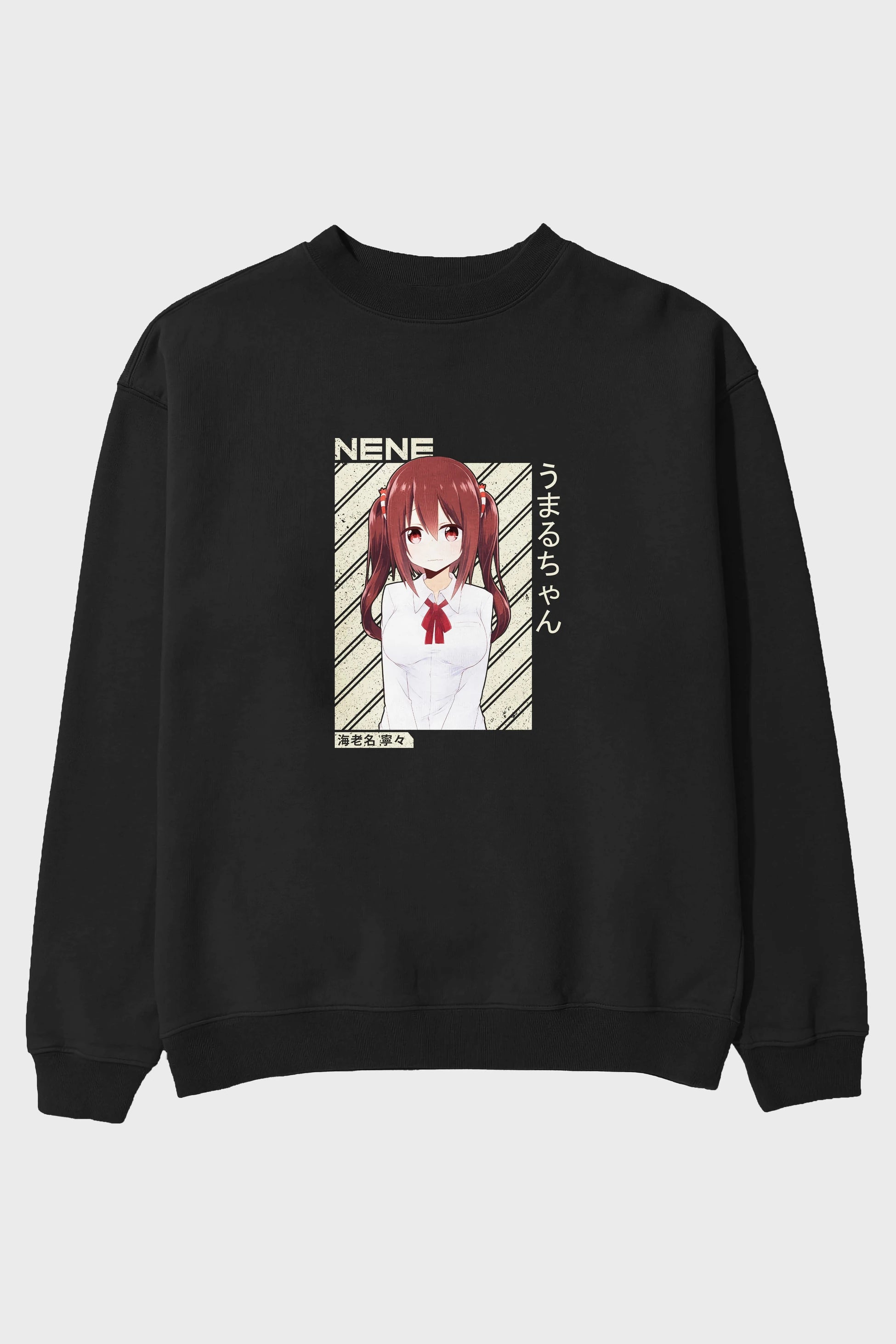 Nene Ebina 1 Anime Ön Baskılı Oversize Sweatshirt Erkek Kadın Unisex
