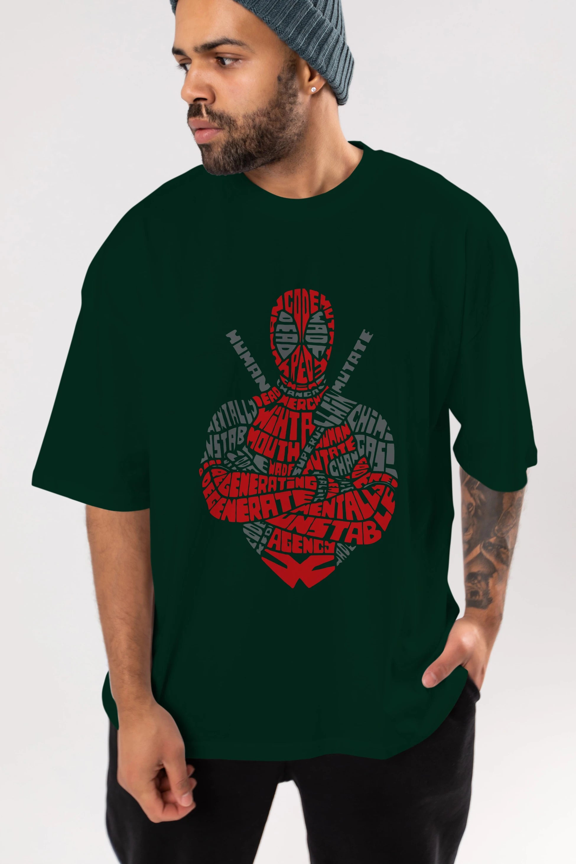 Deadpool (16) Ön Baskılı Oversize t-shirt Erkek Kadın Unisex %100 Pamuk Bisiklet Yaka tişort