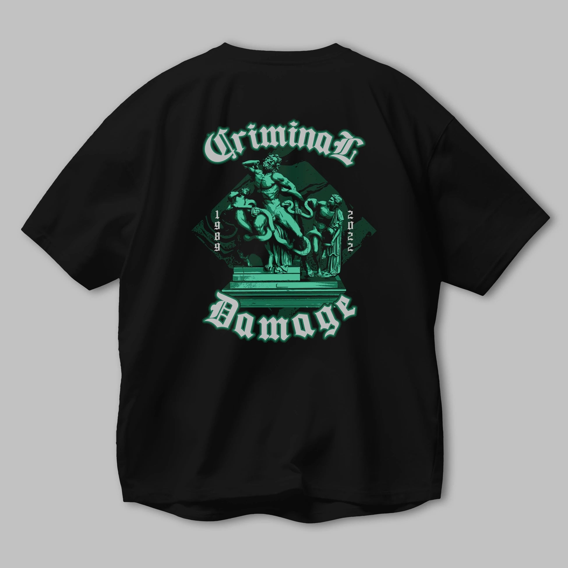 Criminal Damage Arka Baskılı Oversize t-shirt Erkek Kadın Unisex