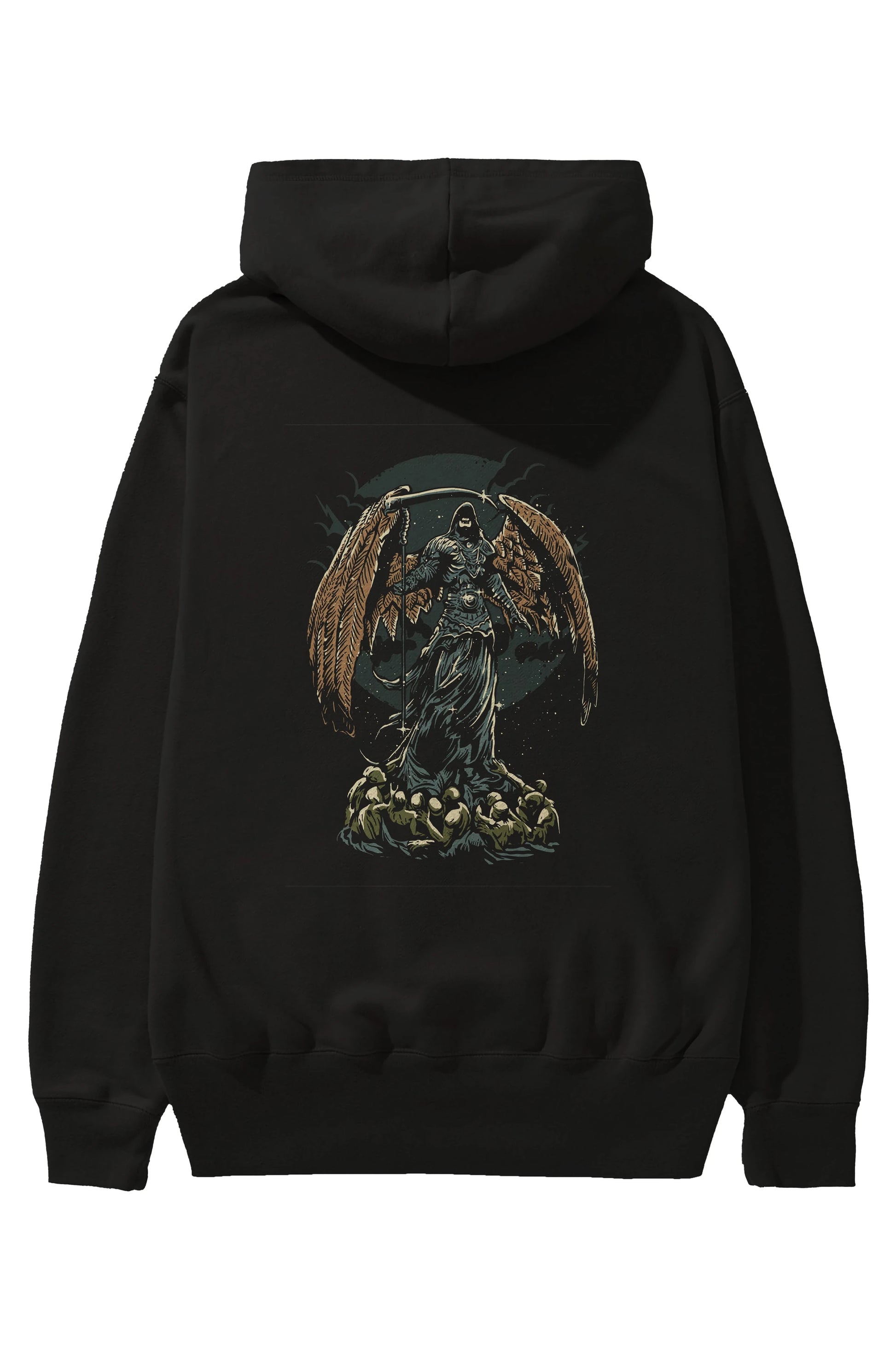 Darkness Arka Baskılı Hoodie Oversize Kapüşonlu Sweatshirt Erkek Kadın Unisex