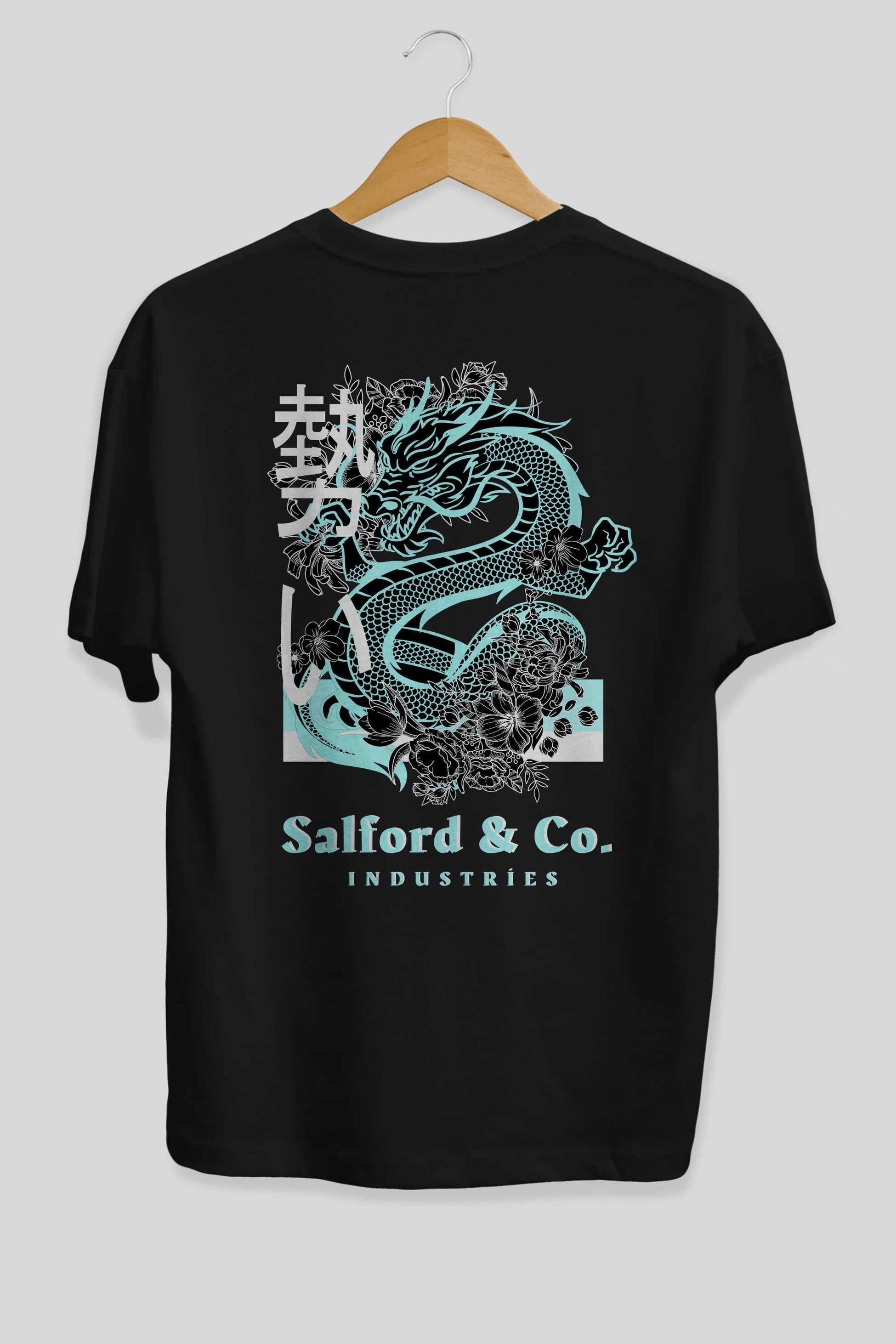 Dragon Arka Baskılı Oversize t-shirt Erkek Kadın Unisex