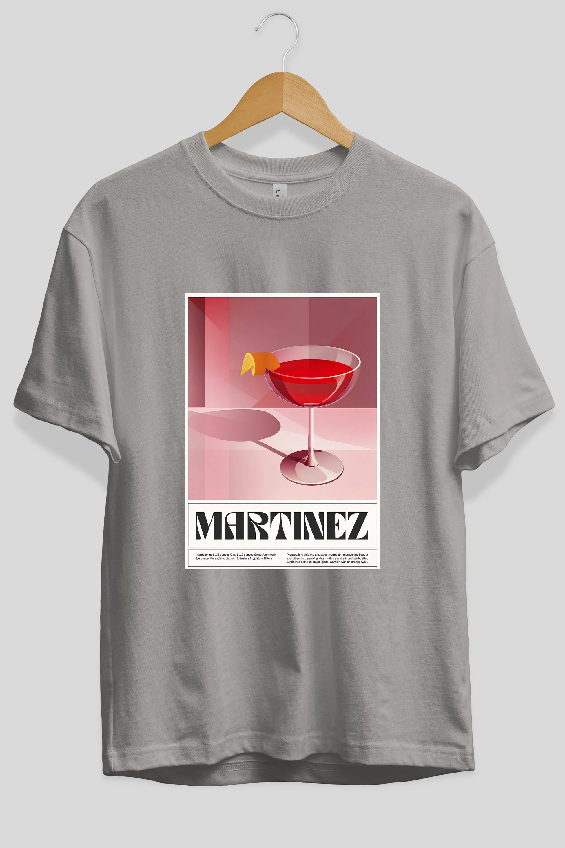 Martinez Ön Baskılı Oversize t-shirt Erkek Kadın Unisex %100 Pamuk Bisiklet Yaka tişort
