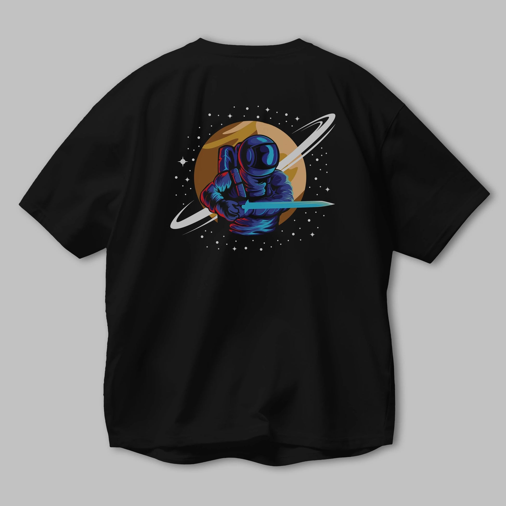 Astro Knight Arka Baskılı Oversize t-shirt Erkek Kadın Unisex