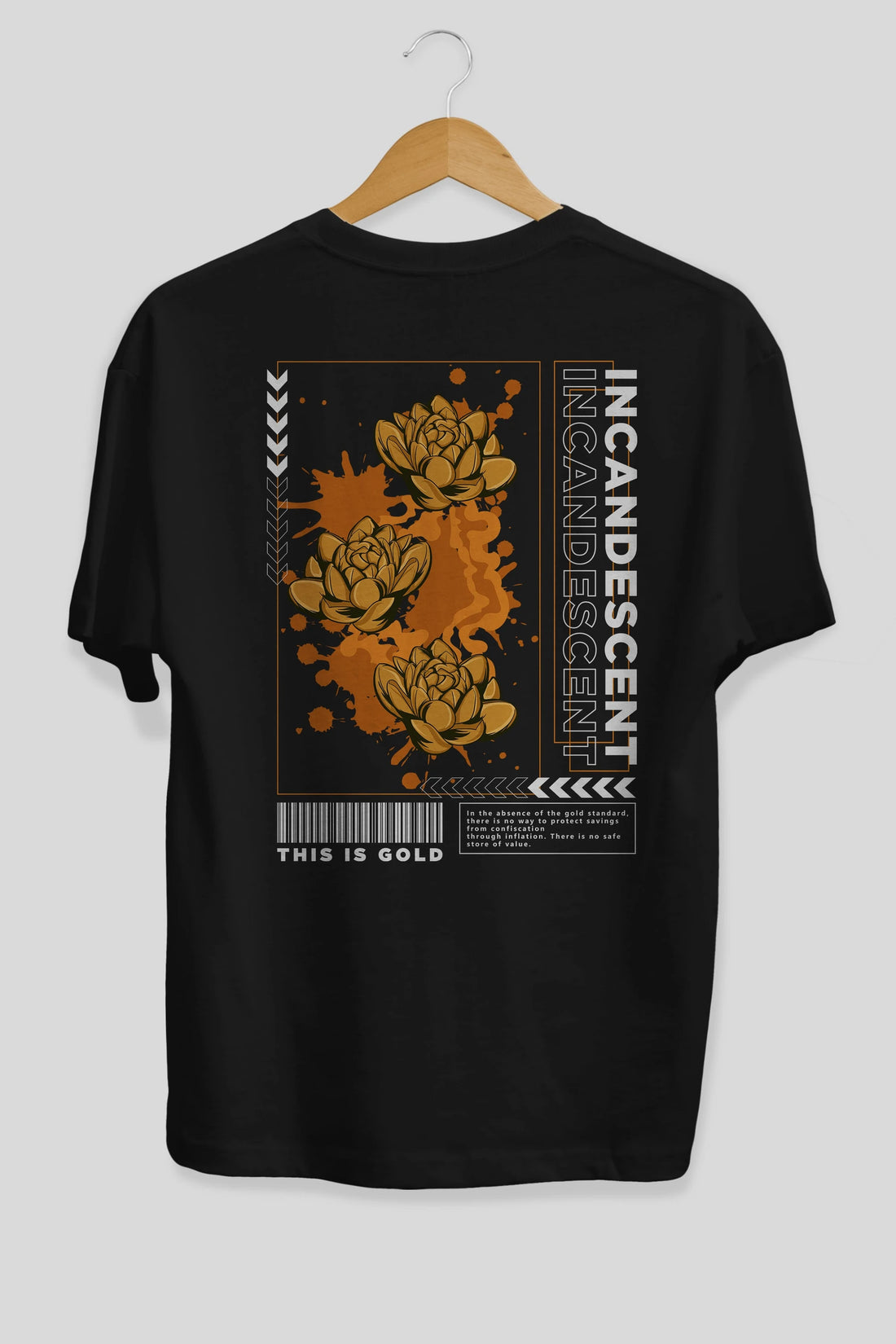 Incandescent Arka Baskılı Oversize t-shirt Erkek Kadın Unisex