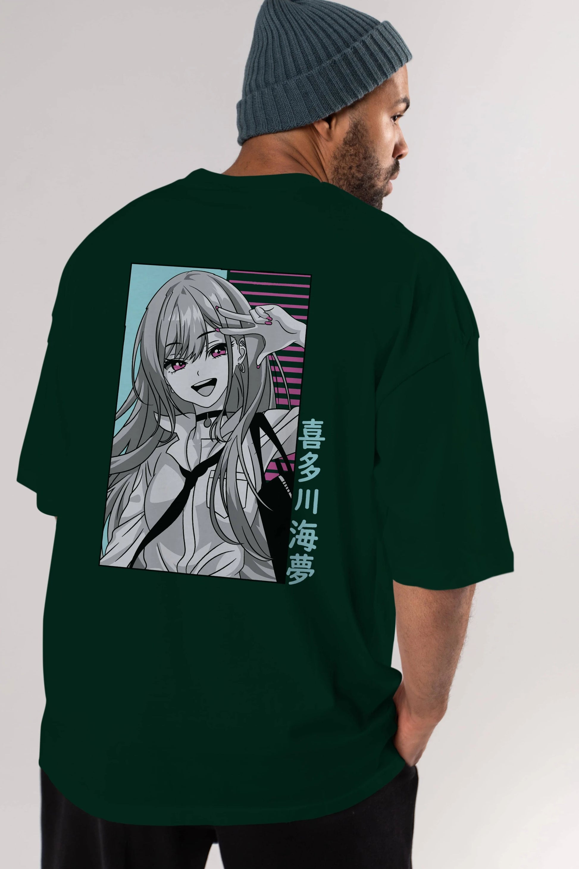 Marin Kitagawa 1 Anime Arka Baskılı Oversize t-shirt Erkek Kadın Unisex