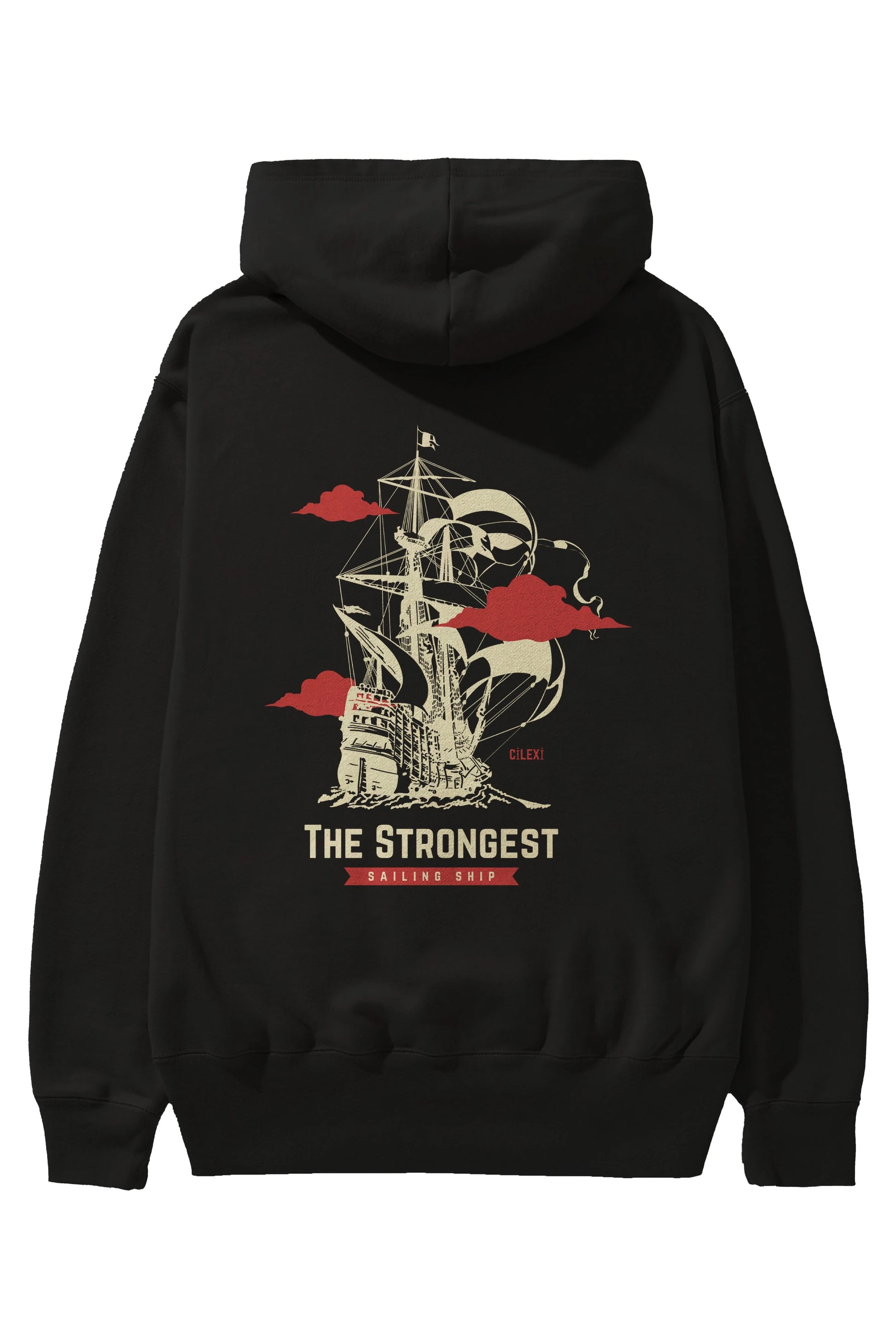The Strongest Yazılı Arka Baskılı Oversize Hoodie Kapüşonlu Sweatshirt Erkek Kadın Unisex
