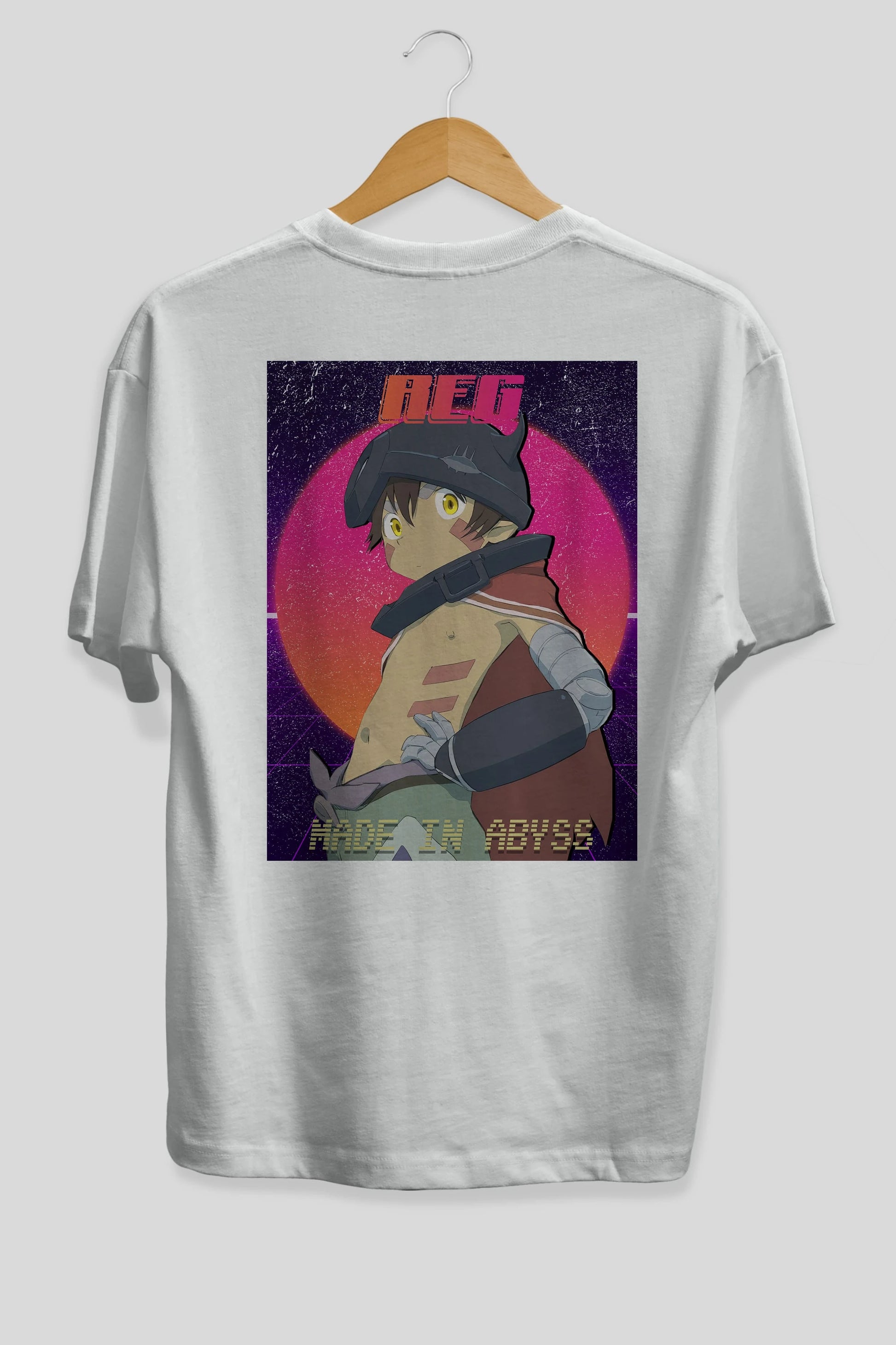Reg 7 Anime Arka Baskılı Oversize t-shirt Erkek Kadın Unisex