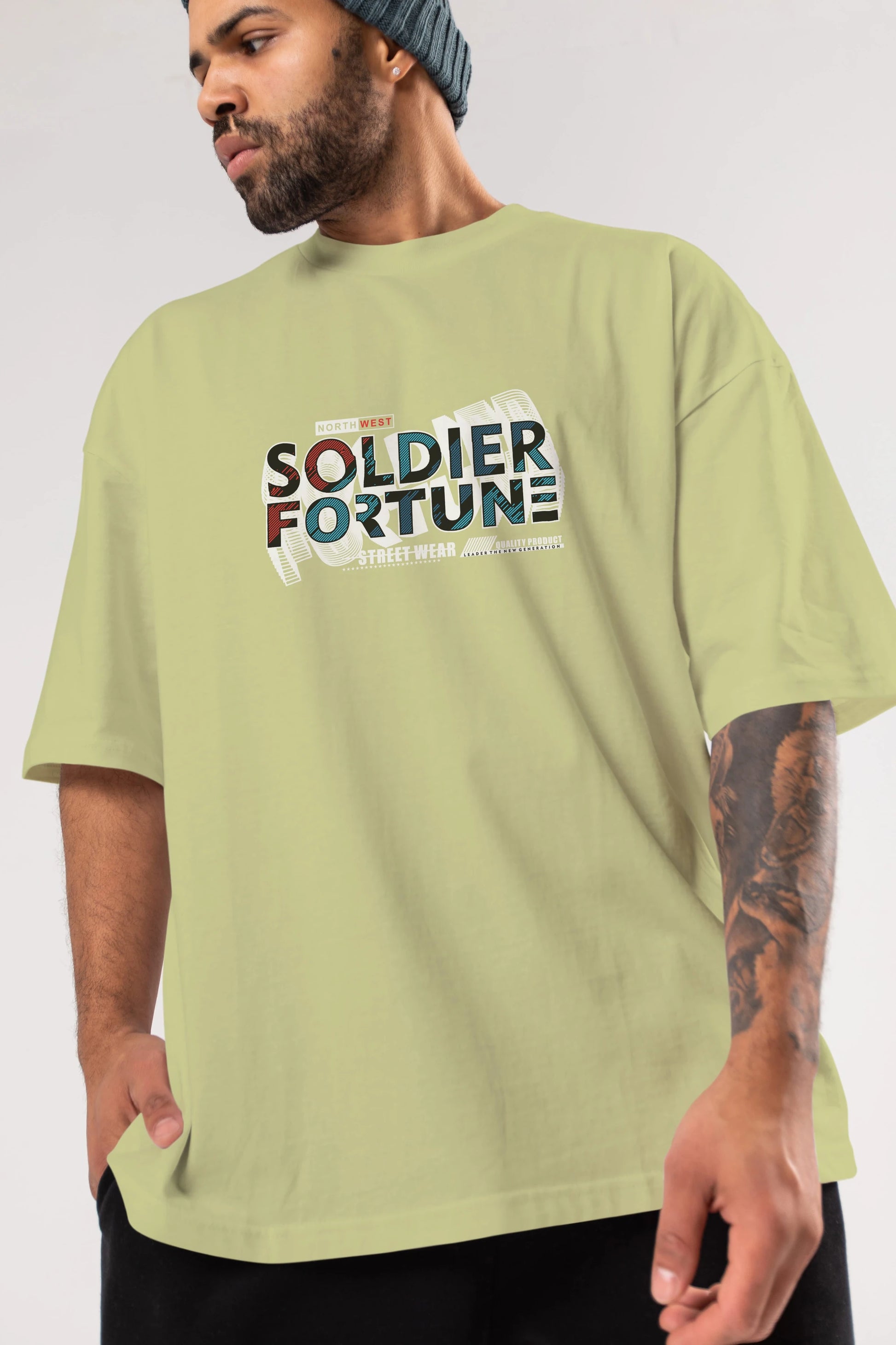 Soldier Fortune Ön Baskılı Oversize t-shirt Erkek Kadın Unisex