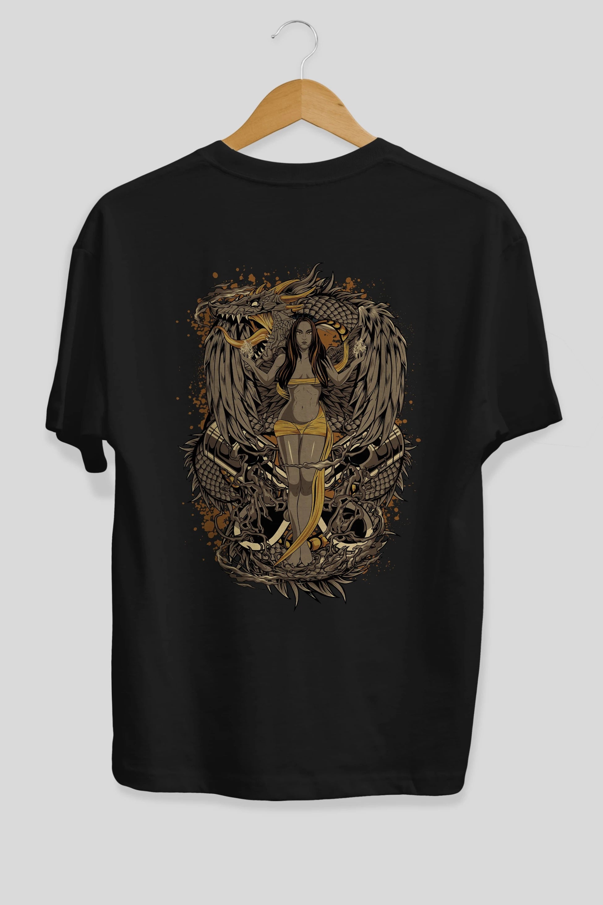 TRIBAL (3) Anime Arka Baskılı Oversize t-shirt Erkek Kadın Unisex