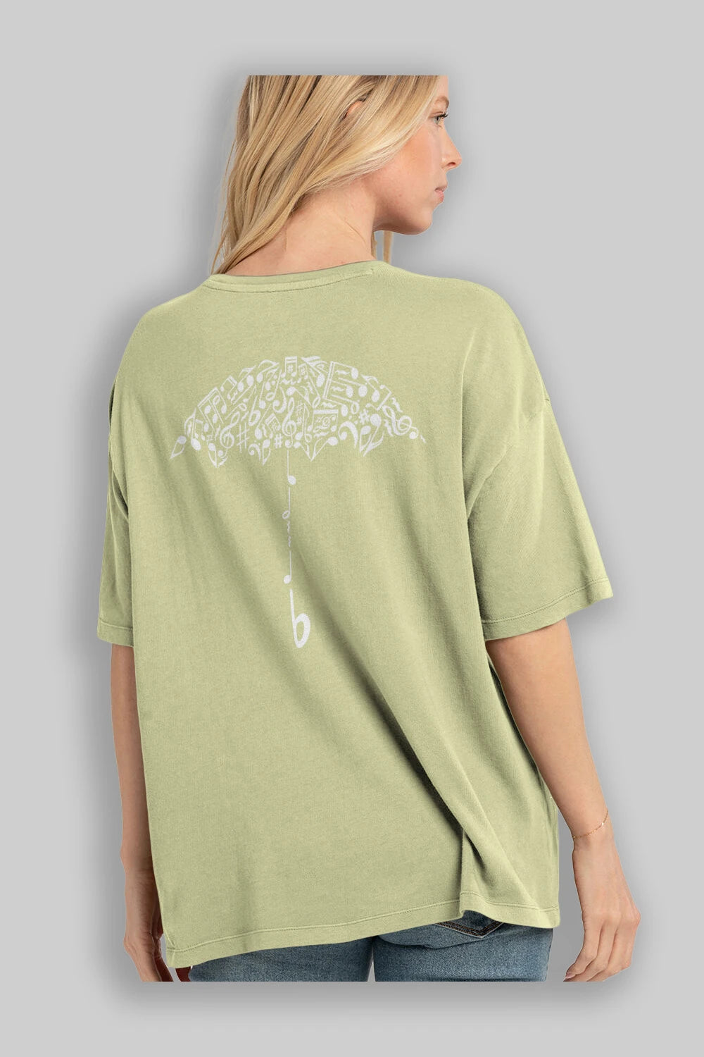 Sound Of Rain Arka Baskılı Oversize t-shirt %100 pamuk Erkek Kadın Unisex