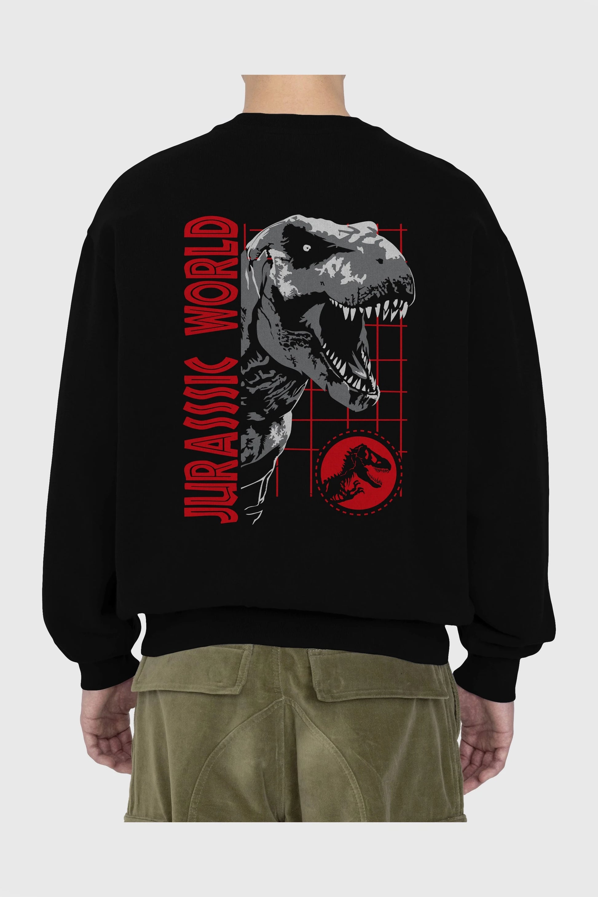 Jurassic Park (2) Arka Baskılı Oversize Sweatshirt Erkek Kadın Unisex