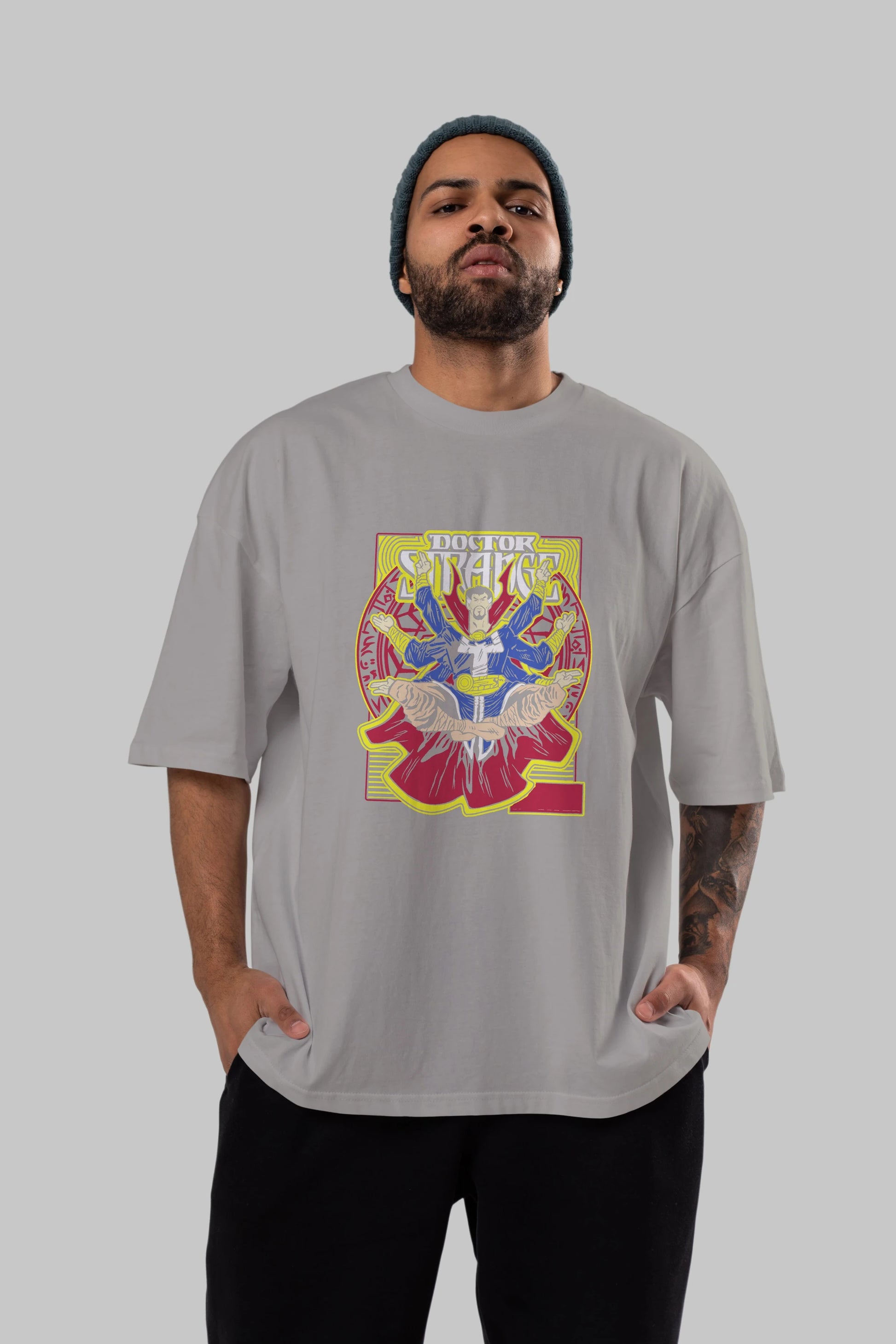 Doctor Strange (1) Ön Baskılı Oversize t-shirt Erkek Kadın Unisex %100 Pamuk Bisiklet Yaka tişort