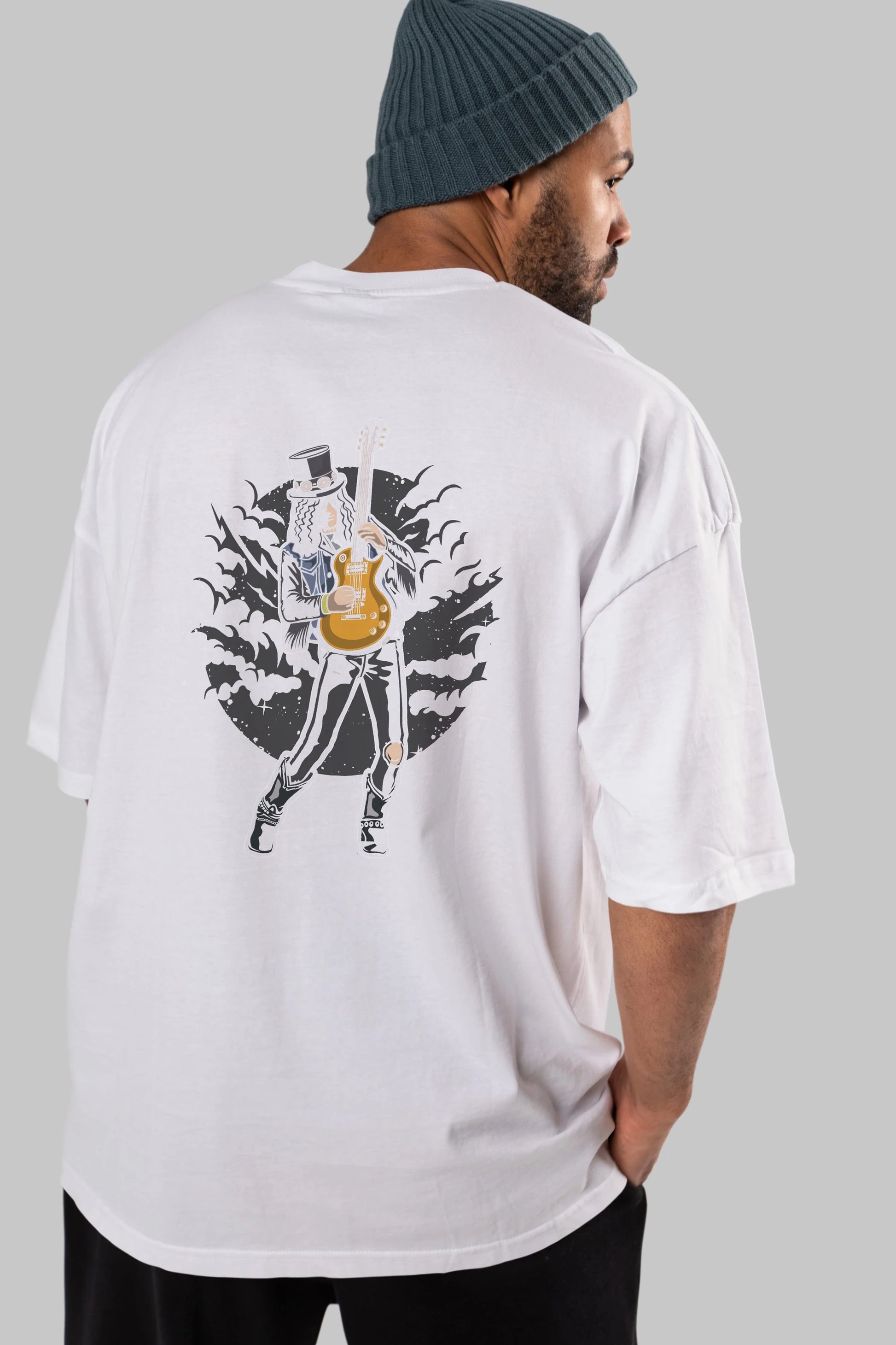 SLASH Arka Baskılı Oversize t-shirt Erkek Kadın Unisex %100 Pamuk