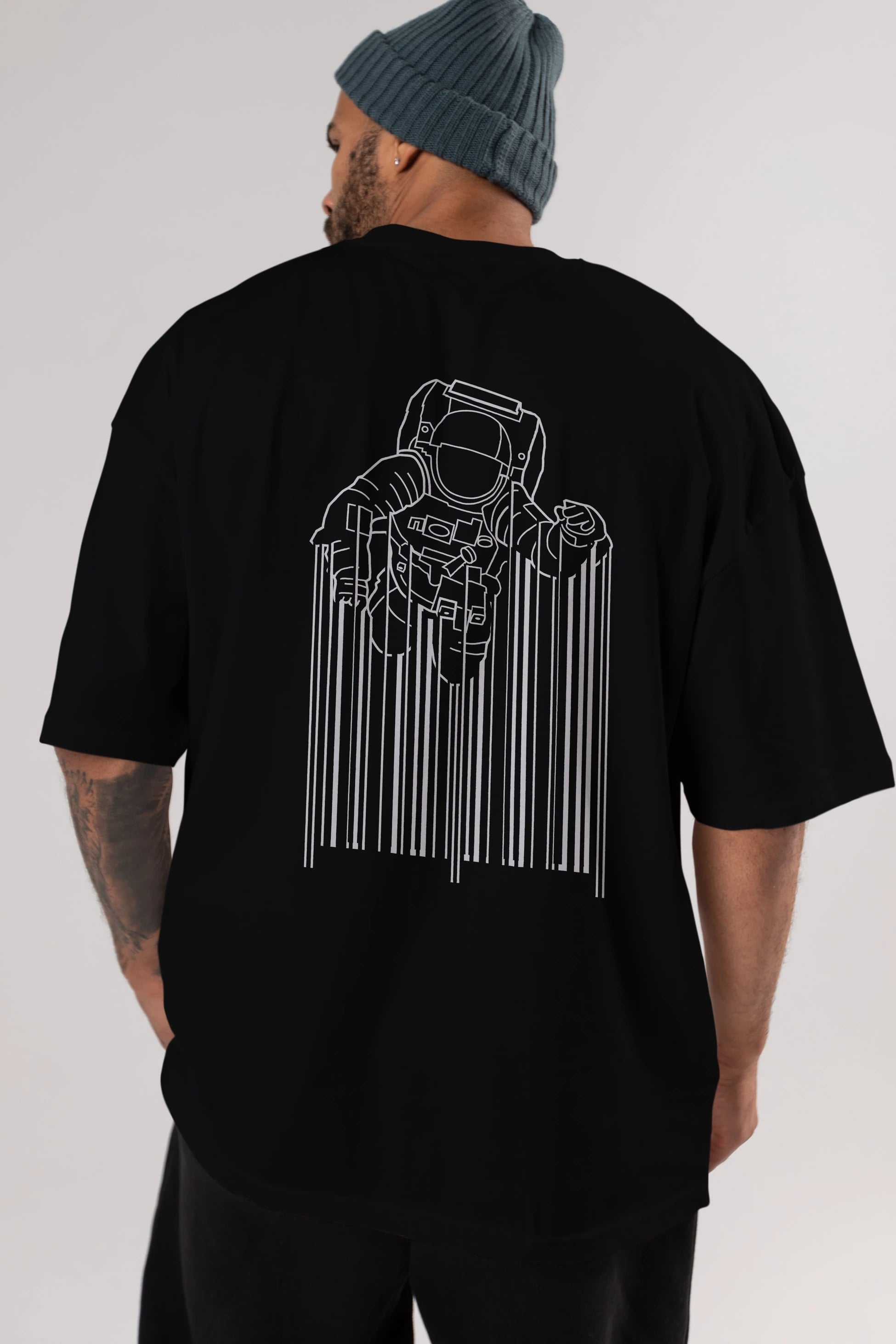 Astrocode Arka Baskılı Oversize t-shirt %100 pamuk Erkek Kadın Unisex