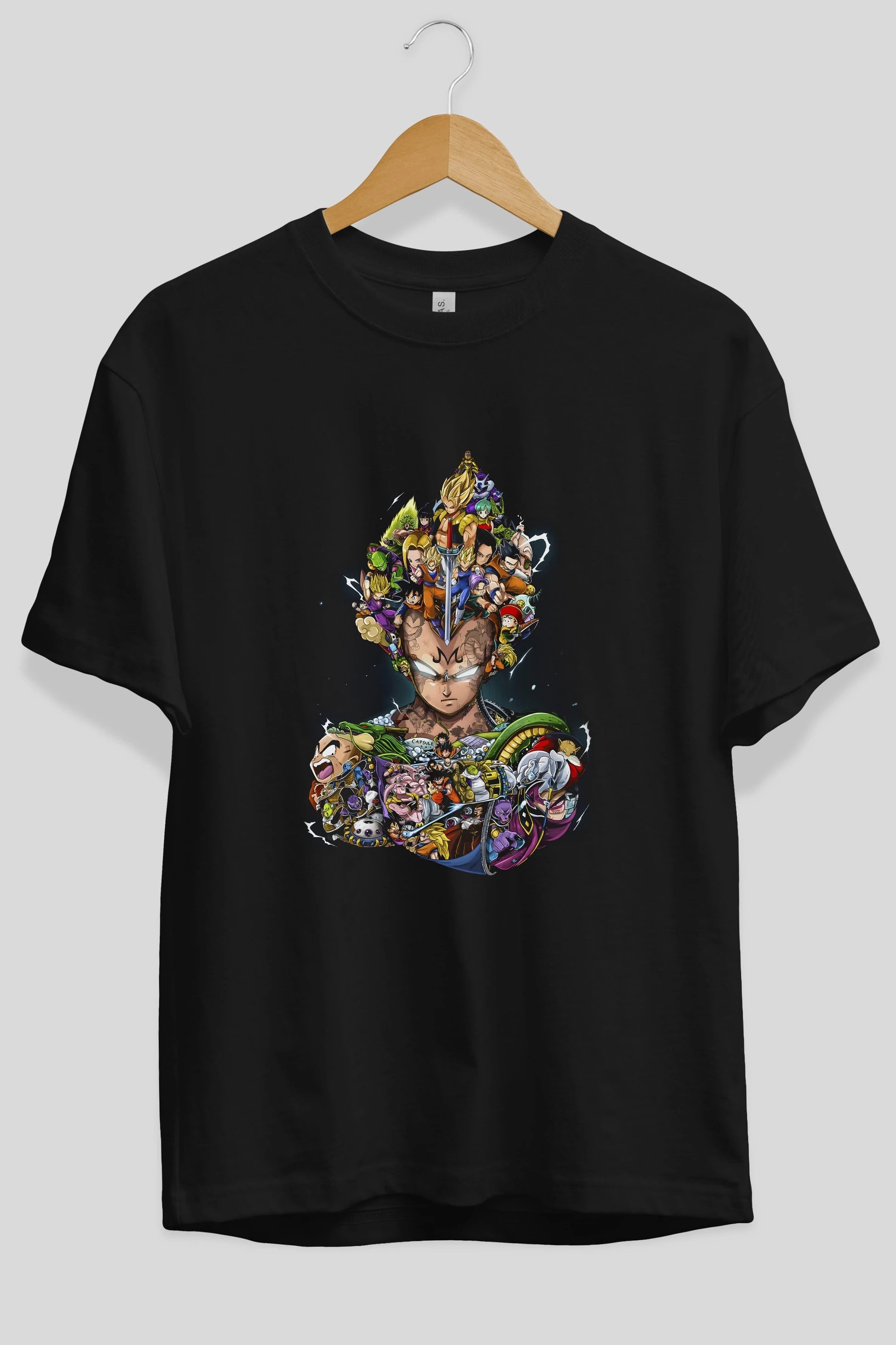DRAGON BALL ART (3) Anime Ön Baskılı Oversize t-shirt %100 pamuk Erkek Kadın Unisex