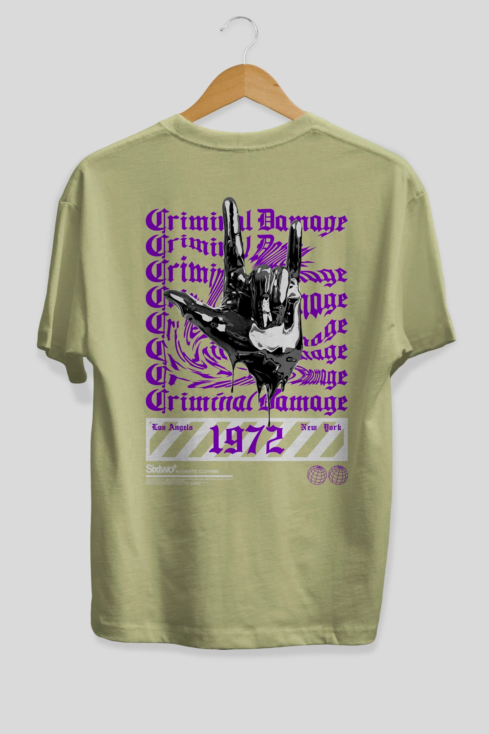 Criminal Damage 2 Arka Baskılı Oversize t-shirt Erkek Kadın Unisex