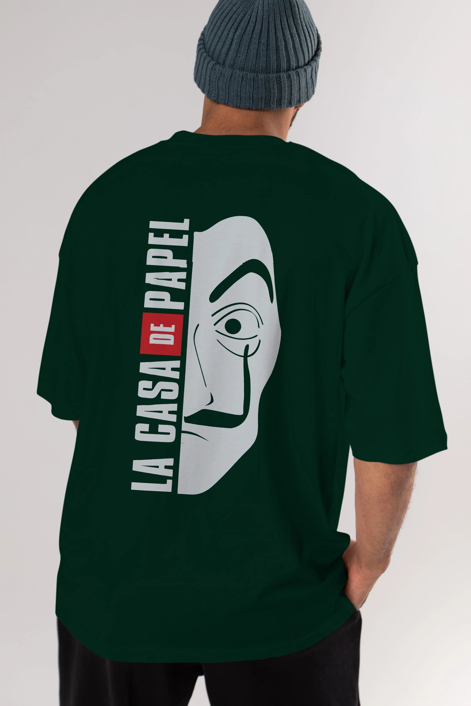 La Casa De Papel (3) Arka Baskılı Oversize t-shirt Erkek Kadın Unisex %100 Pamuk Bisiklet Yaka tişort