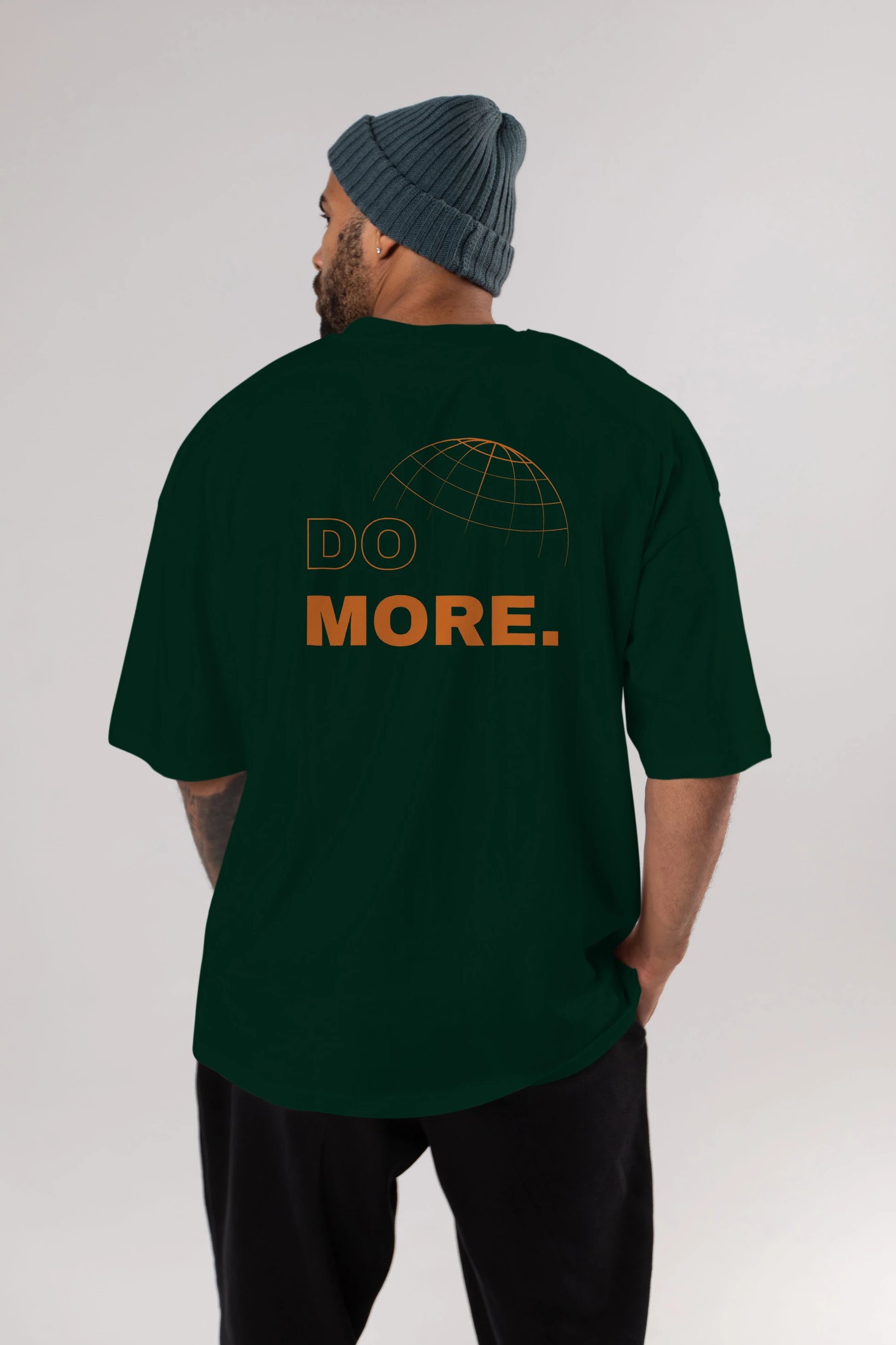 Do More Yazılı Arka Baskılı Oversize t-shirt Erkek Kadın Unisex