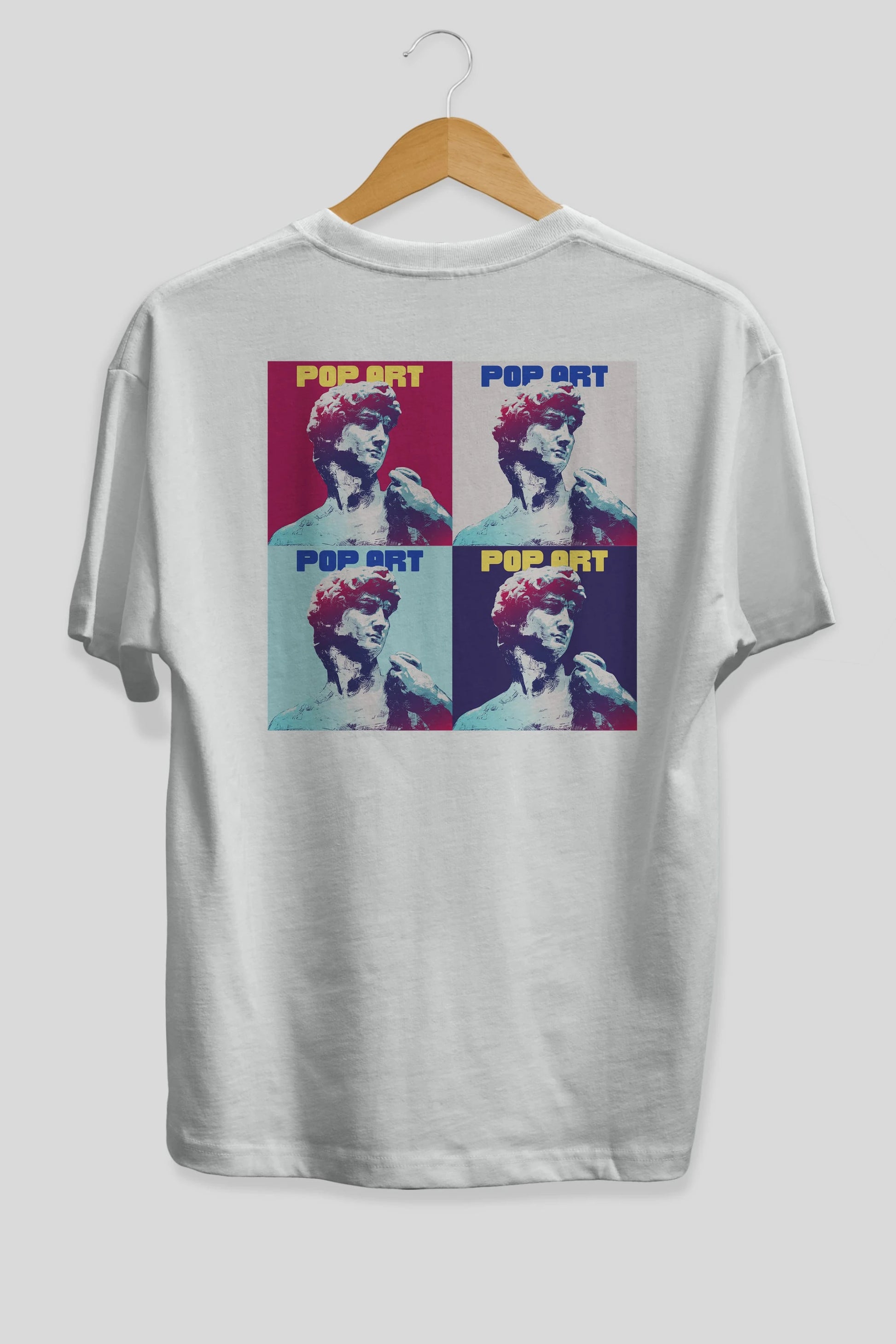 Creative Pop Art Arka Baskılı Oversize t-shirt Erkek Kadın Unisex