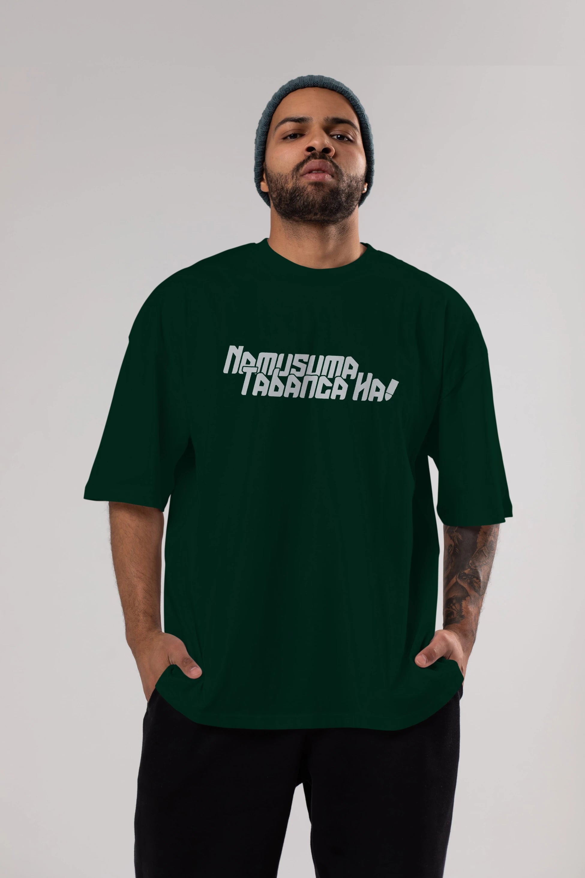 Namusuma Tabanca Ha Ön Baskılı Oversize t-shirt %100 pamuk Erkek Kadın Unisex
