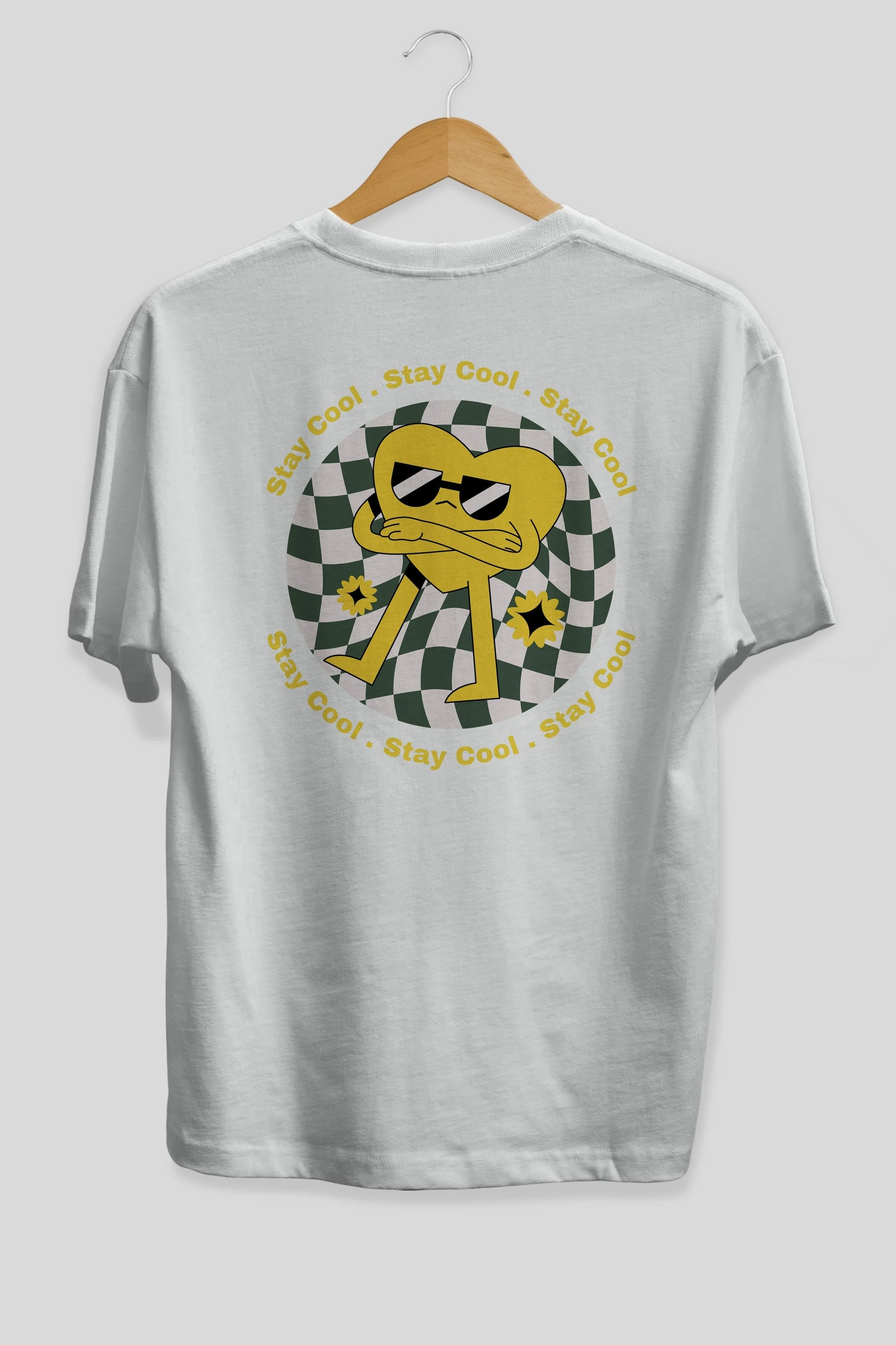 Stay Cool Yazılı Arka Baskılı Oversize t-shirt Erkek Kadın Unisex