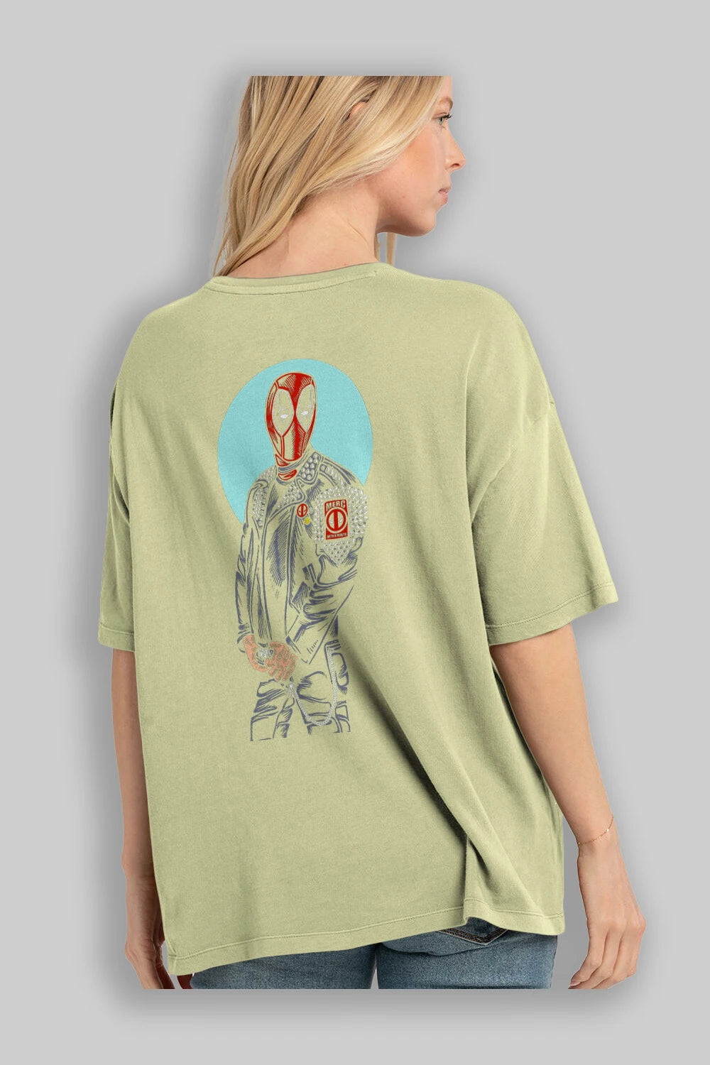 Rebeliion Mercenary Arka Baskılı Oversize t-shirt Erkek Kadın Unisex %100 Pamuk